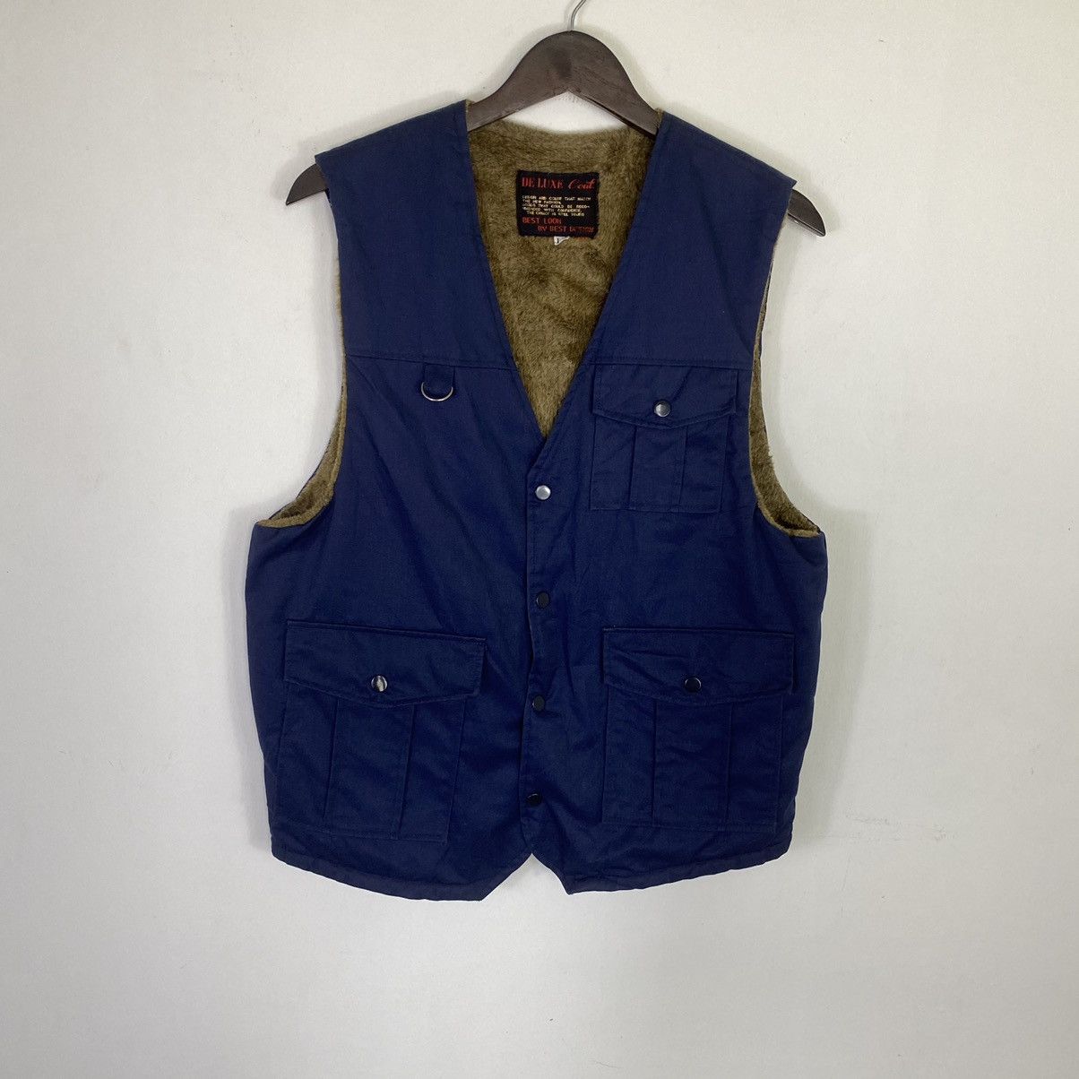 Japanese Brand × Vintage Vintage Faux Fur Lining Button Up Vest Size US M / EU 48-50 / 2 - 2 Thumbnail