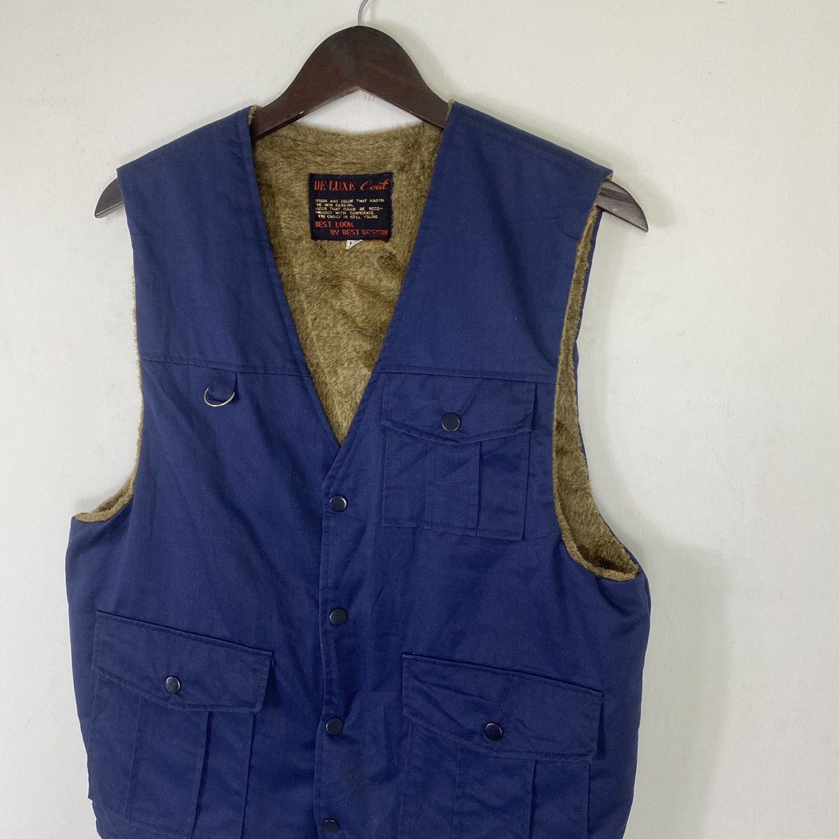 Japanese Brand × Vintage Vintage Faux Fur Lining Button Up Vest Size US M / EU 48-50 / 2 - 5 Thumbnail