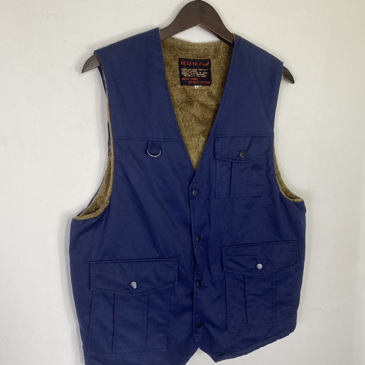 Japanese Brand × Vintage Vintage Faux Fur Lining Button Up Vest Size US M / EU 48-50 / 2 - 4 Thumbnail