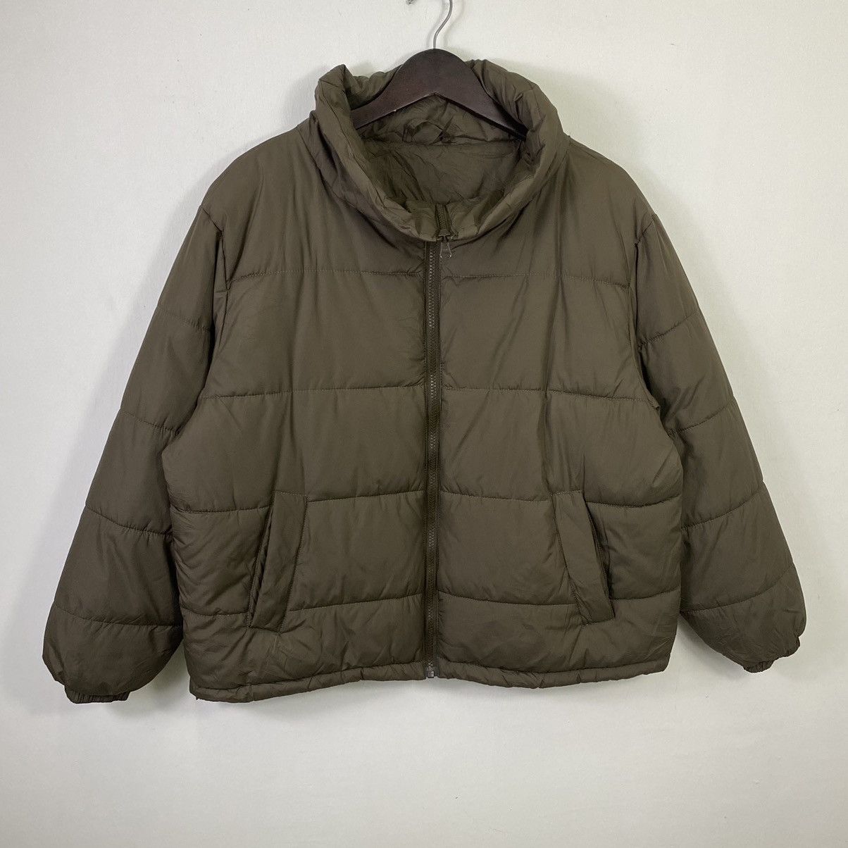 image of Gcw23Vintage Japan Zip Up Puffer Jacket in Brown, Men's (Size Medium)