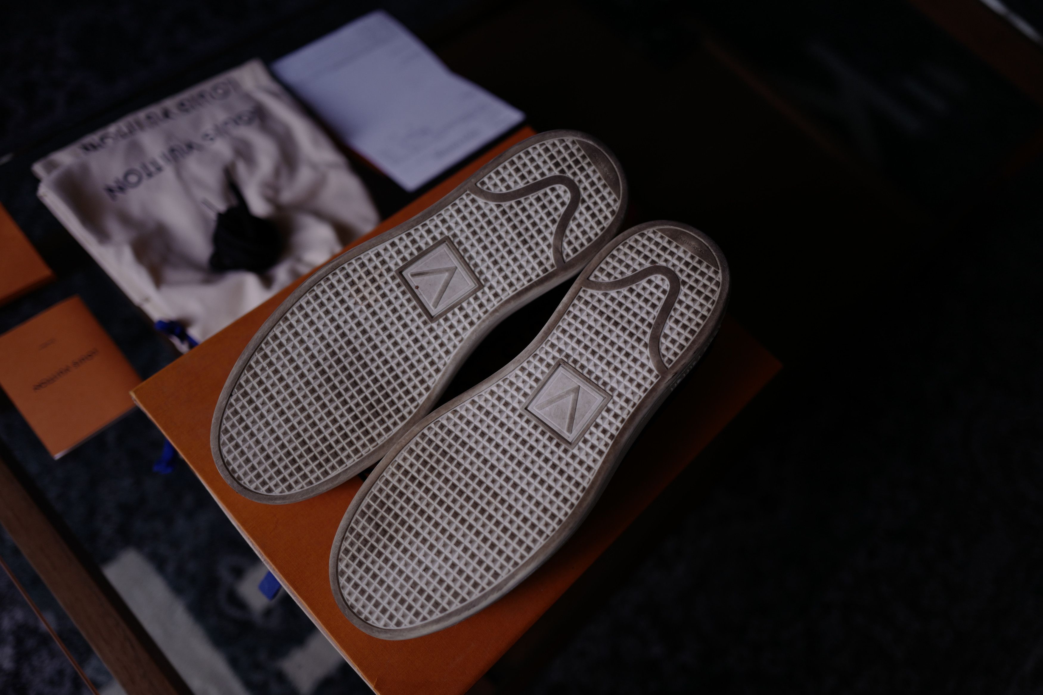 Louis Vuitton Damier "Frontrow" Leather Low Tops Size US 8.5 / EU 41-42 - 10 Thumbnail