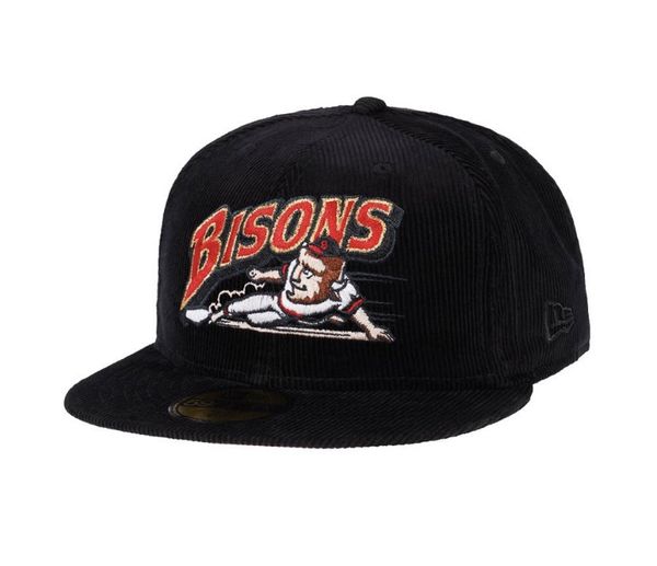 New Era 59Fifty Buffalo Bisons Black Corduroy Fitted Hat – 402Fitted