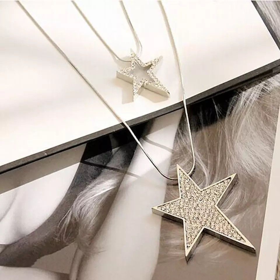 Jewelry Chain Multilayer Rhinestone Inlaid Necklace Size ONE SIZE - 1 Thumbnail