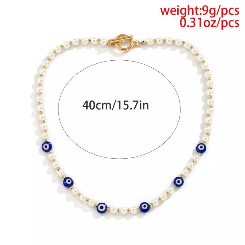 Jewelry × Vintage Devil Eye Pearl Necklace Size ONE SIZE - 4 Thumbnail