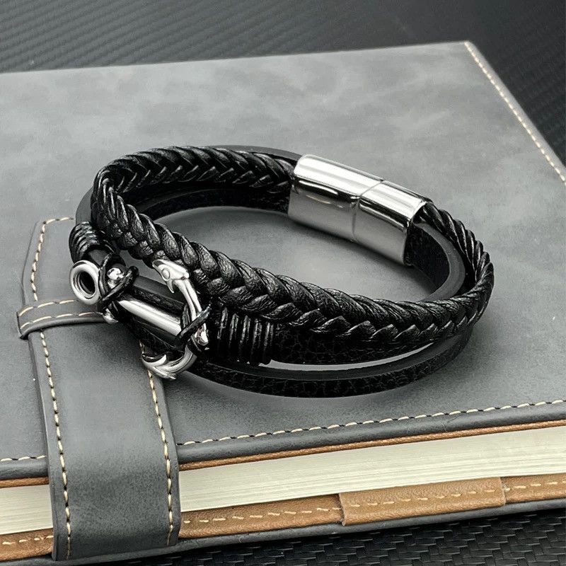 Jewelry Charm Cross Men Bracelet Size ONE SIZE - 2 Thumbnail
