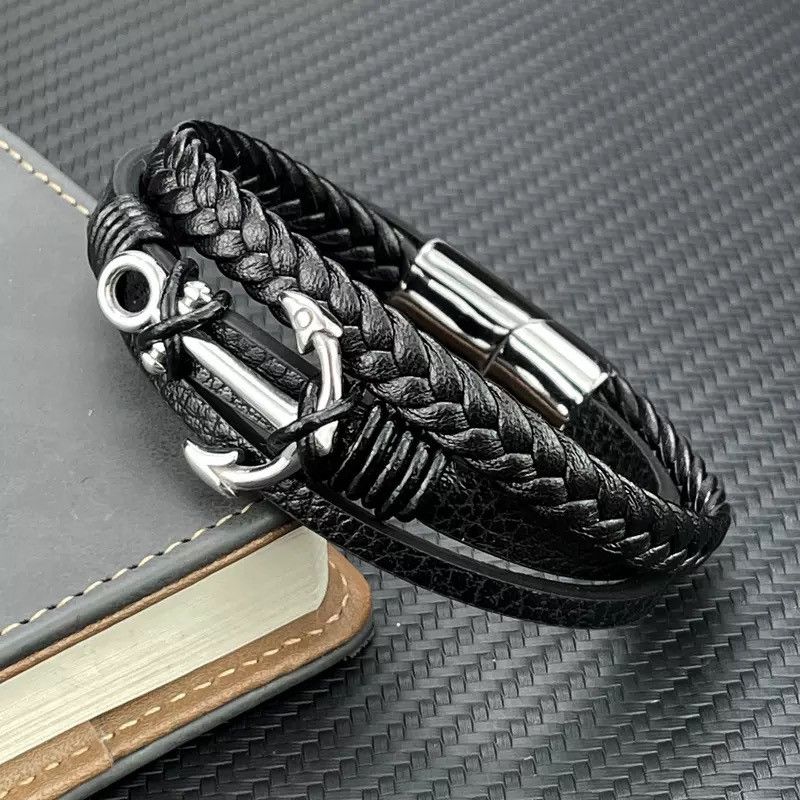 Jewelry Charm Cross Men Bracelet Size ONE SIZE - 1 Thumbnail