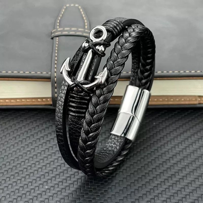 Jewelry Charm Cross Men Bracelet Size ONE SIZE - 4 Thumbnail