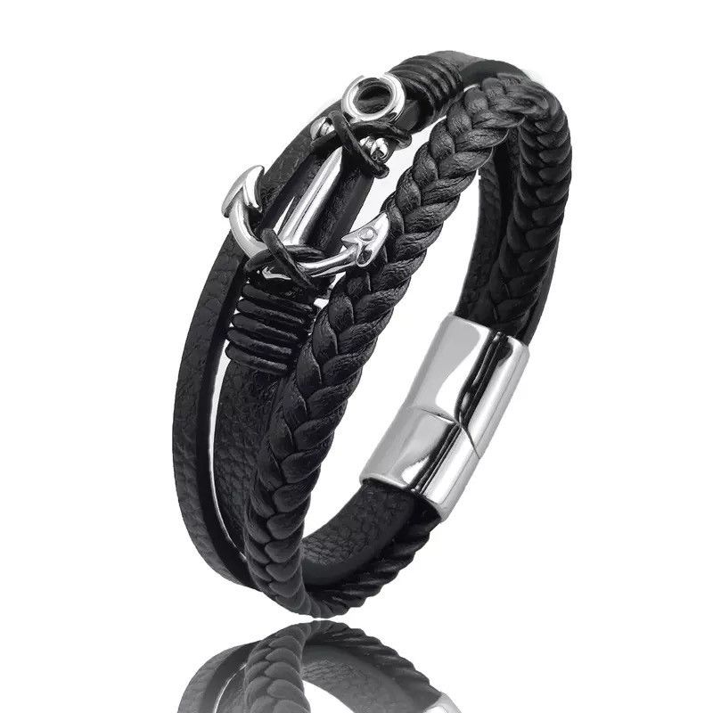 Jewelry Charm Cross Men Bracelet Size ONE SIZE - 5 Thumbnail