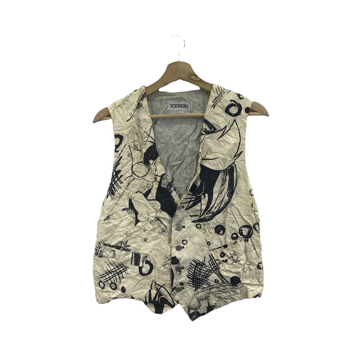 Vtg 80’ ICEBERG SYLVESTER CAT Cartoon Art Made In Italy Vest