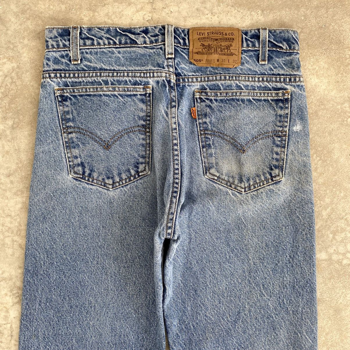 Levi's Size 30x41.5 VTG Levis 505 Orange Tab Straight Leg Jeans Size US 30 / EU 46 - 18 Thumbnail