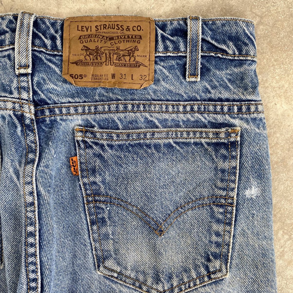 Levi's Size 30x41.5 VTG Levis 505 Orange Tab Straight Leg Jeans Size US 30 / EU 46 - 1 Thumbnail