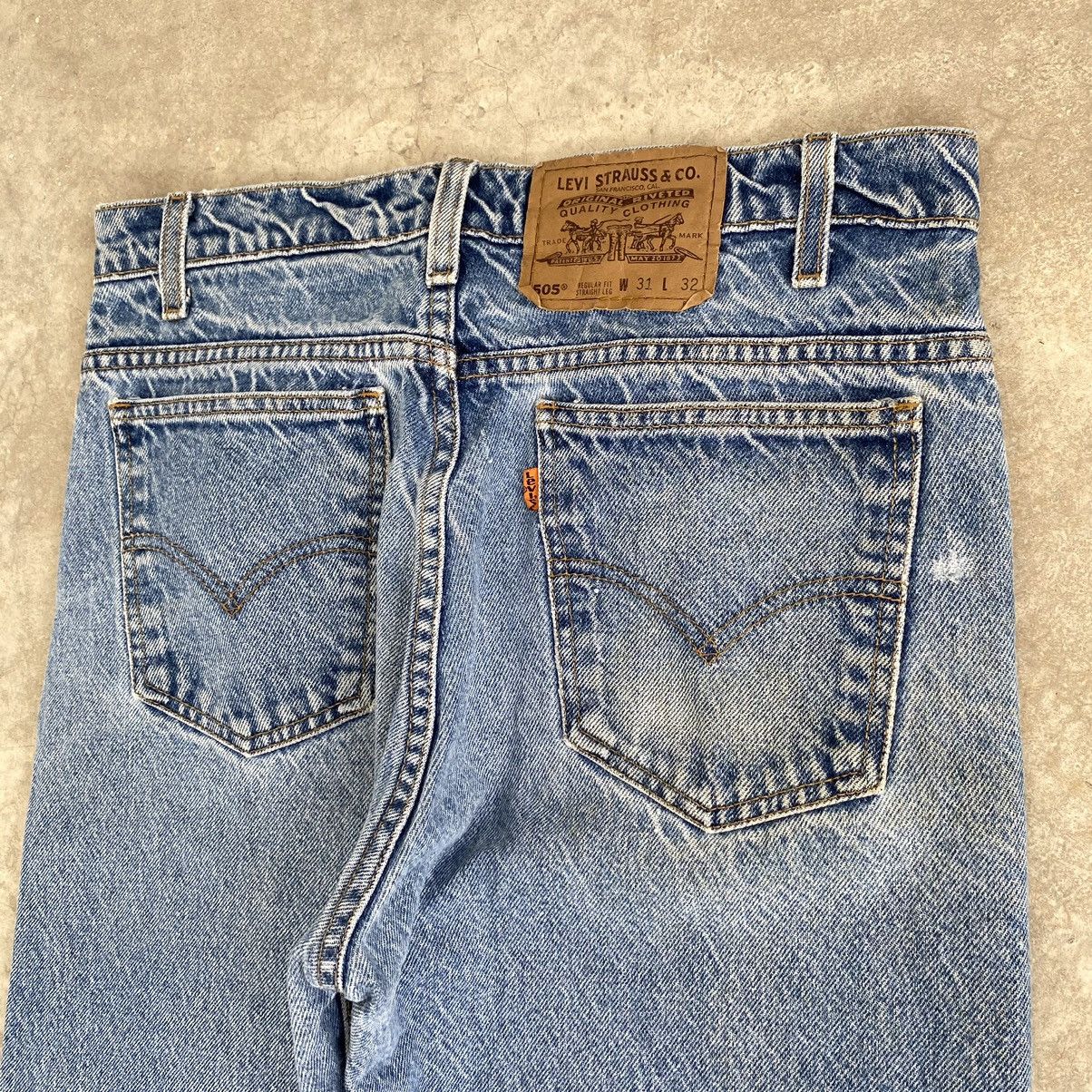 Levi's Size 30x41.5 VTG Levis 505 Orange Tab Straight Leg Jeans Size US 30 / EU 46 - 20 Thumbnail