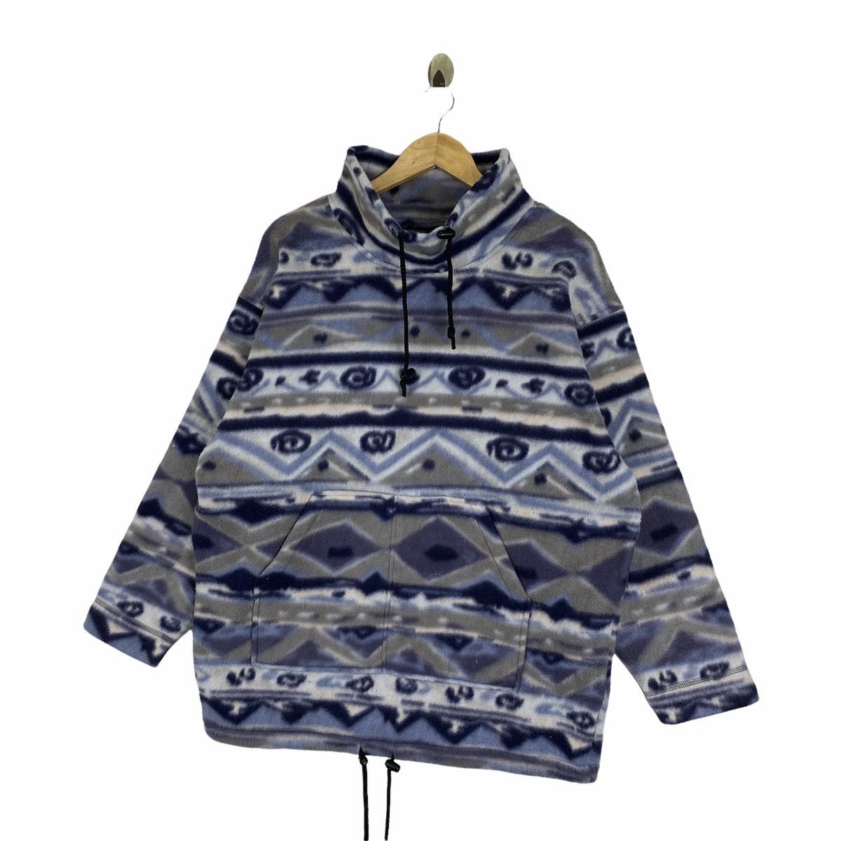 Vintage Vintage SUN BODY Aztec Abstract Fleece Pullover Jumper Size US L / EU 52-54 / 3 - 3 Thumbnail