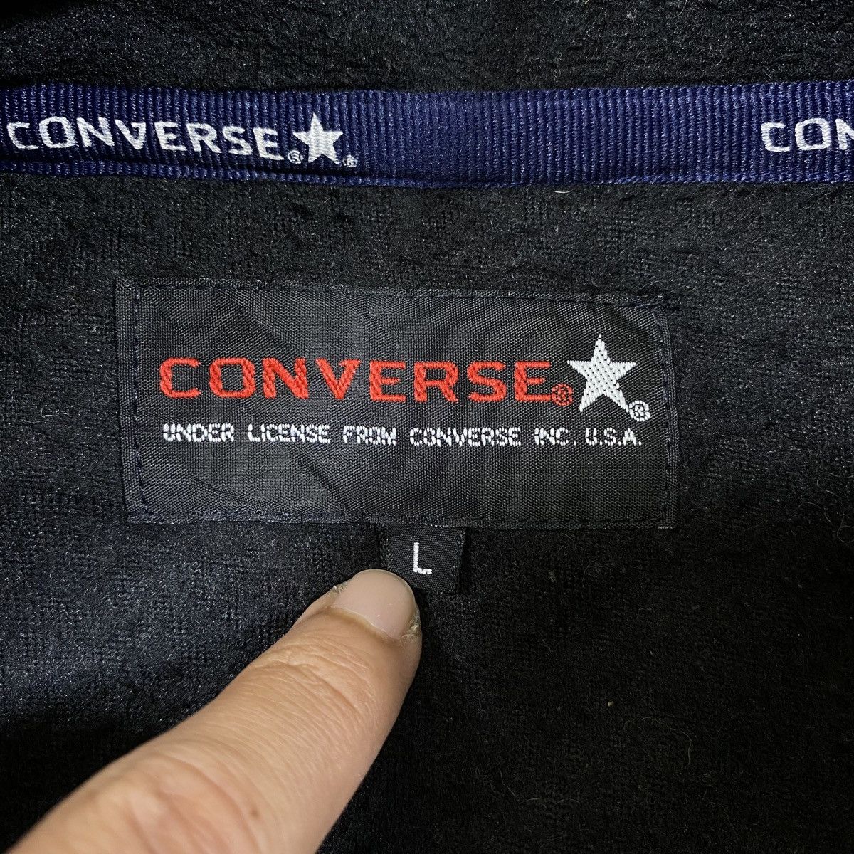 Converse × Vintage Vintage CONVERSE ALL STAR Small Logo Fleece Pullover Jumper Size US L / EU 52-54 / 3 - 6 Thumbnail