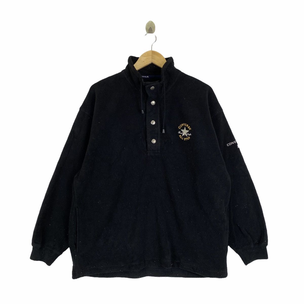 Converse × Vintage Vintage CONVERSE ALL STAR Small Logo Fleece Pullover Jumper Size US L / EU 52-54 / 3 - 1 Thumbnail