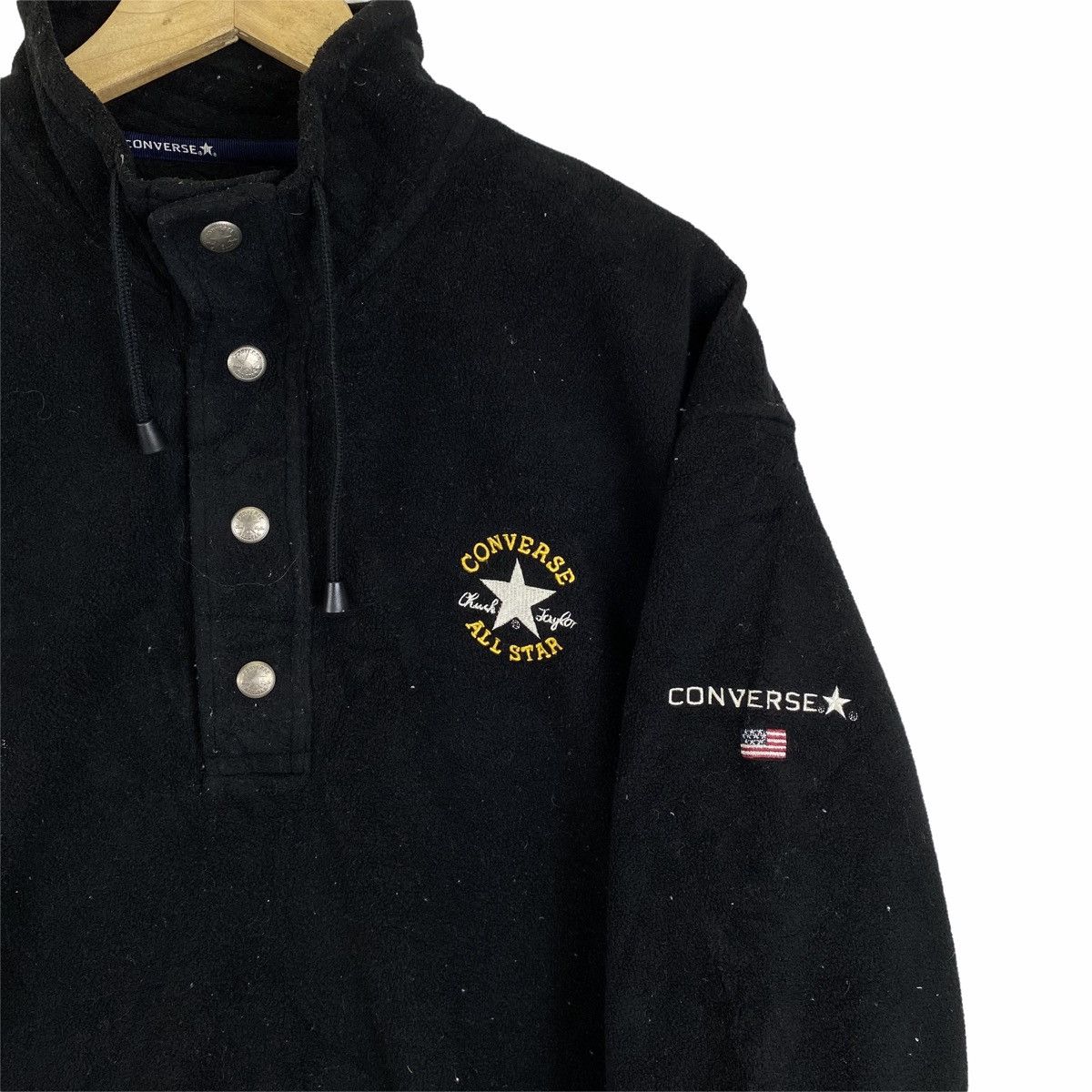 Converse × Vintage Vintage CONVERSE ALL STAR Small Logo Fleece Pullover Jumper Size US L / EU 52-54 / 3 - 5 Thumbnail