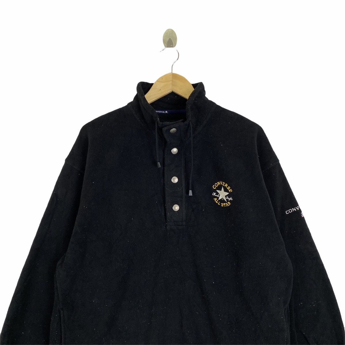 Converse × Vintage Vintage CONVERSE ALL STAR Small Logo Fleece Pullover Jumper Size US L / EU 52-54 / 3 - 4 Thumbnail