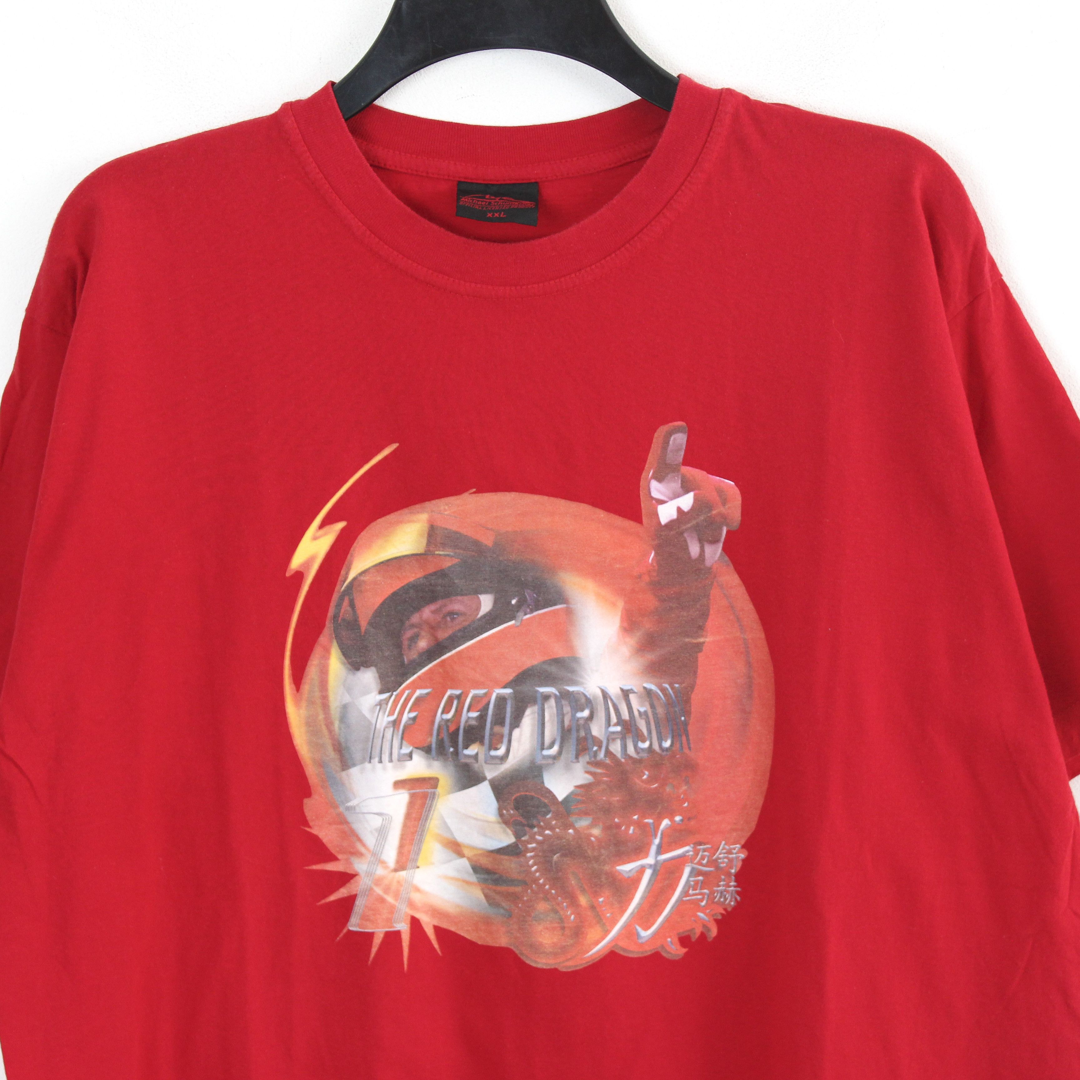 Ferrari × Formula 1 × Vintage Michael Schumacher The Red Dragon Men 2XL T-Shirt F1 Top Red Size US XXL / EU 58 / 5 - 2 Thumbnail