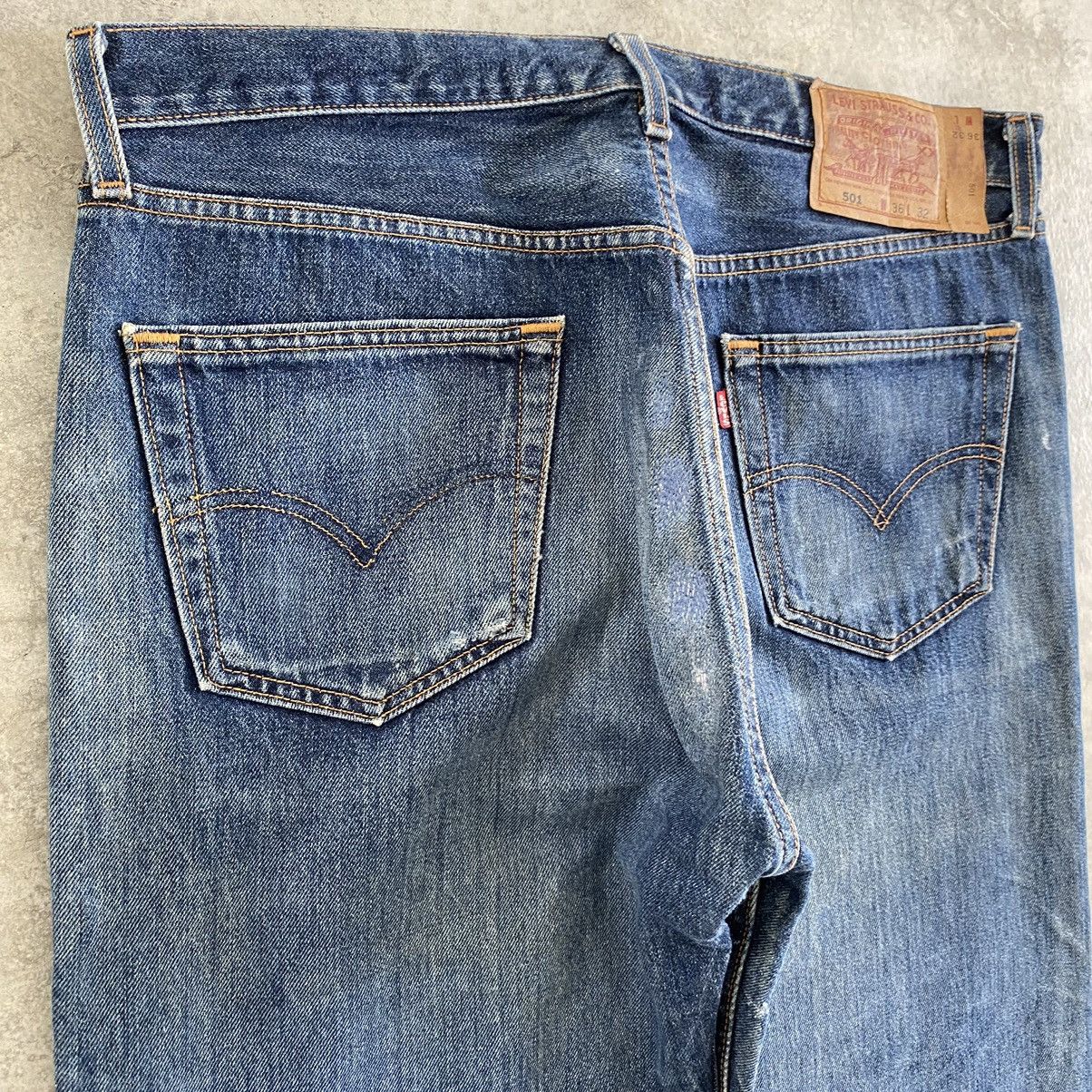 Levi's Size 36x32.5 Vintage 90’s Levis 501 Faded Distressed Jeans Size US 36 / EU 52 - 18 Thumbnail