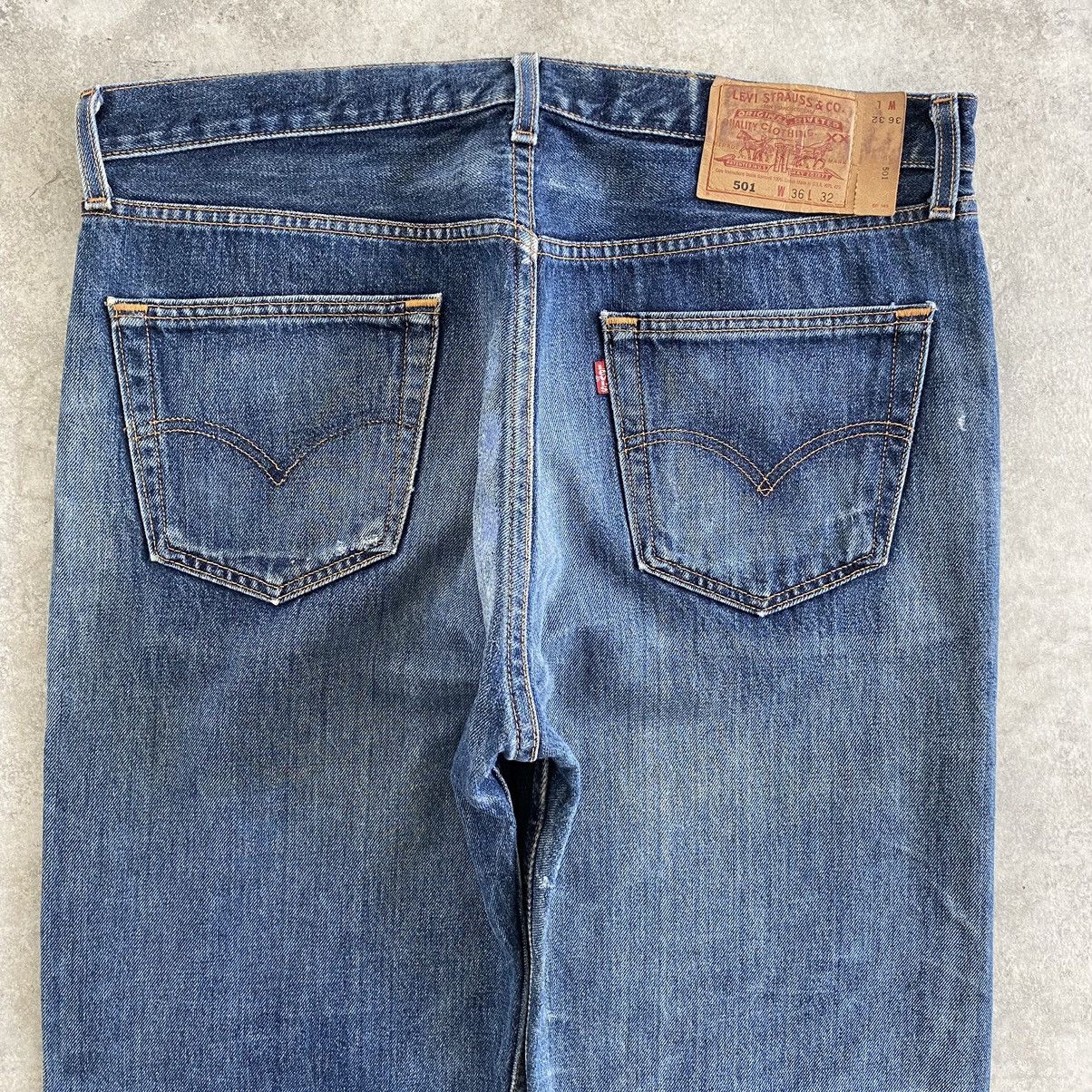 Levi's Size 36x32.5 Vintage 90’s Levis 501 Faded Distressed Jeans Size US 36 / EU 52 - 23 Thumbnail