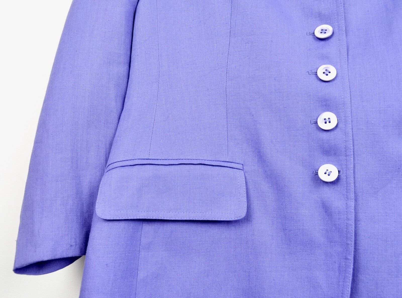 Jaeger × Vintage Jaeger Linen Blazer Sport Jacket Coat V Neck Button Up Size XL / US 12-14 / IT 48-50 - 4 Thumbnail