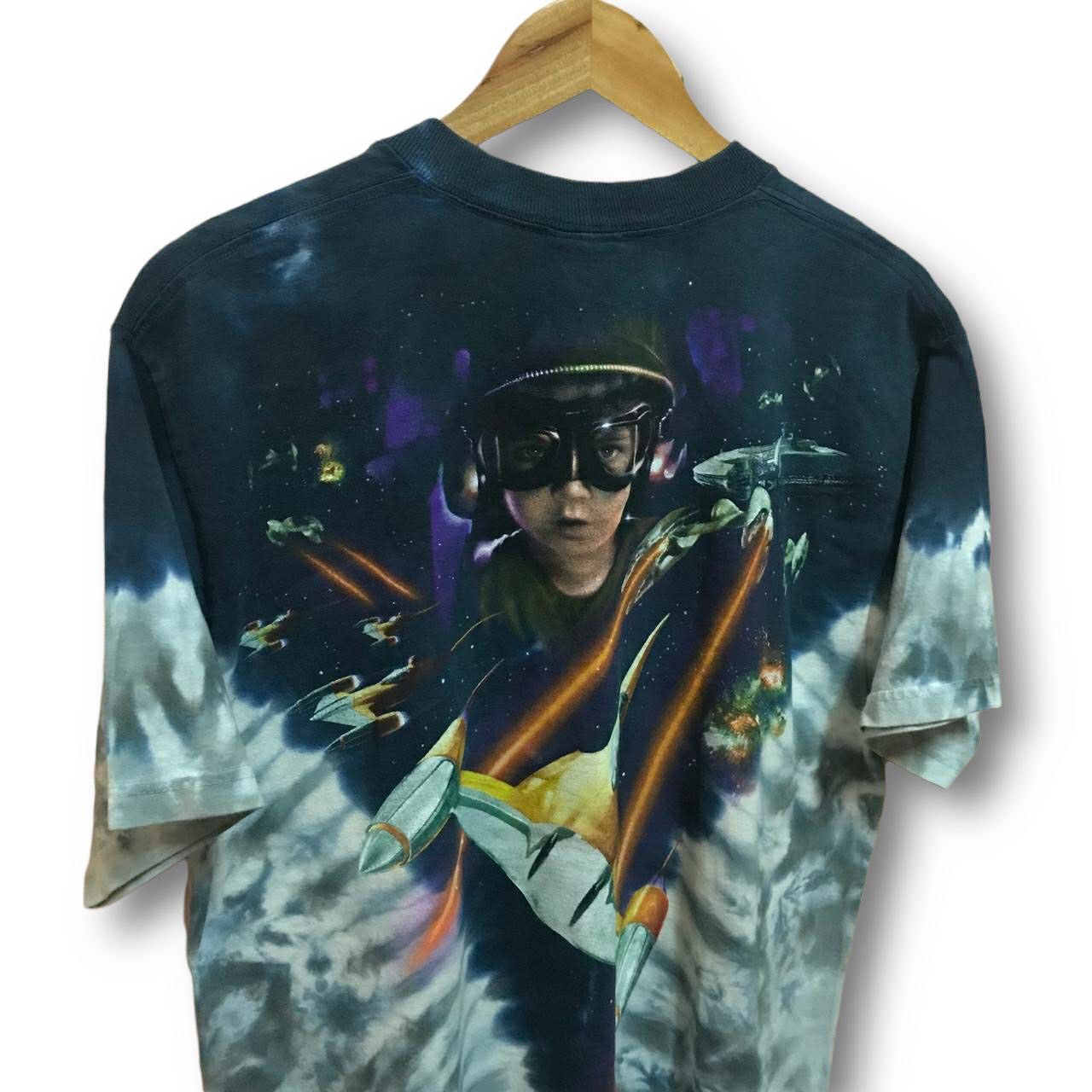 Liquid Blue Vintage Star Wars Episode 1 The Phantom Menace Tie Dye Shirt Size US M / EU 48-50 / 2 - 4 Thumbnail