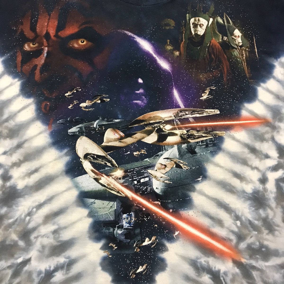 Liquid Blue Vintage Star Wars Episode 1 The Phantom Menace Tie Dye Shirt Size US M / EU 48-50 / 2 - 5 Thumbnail