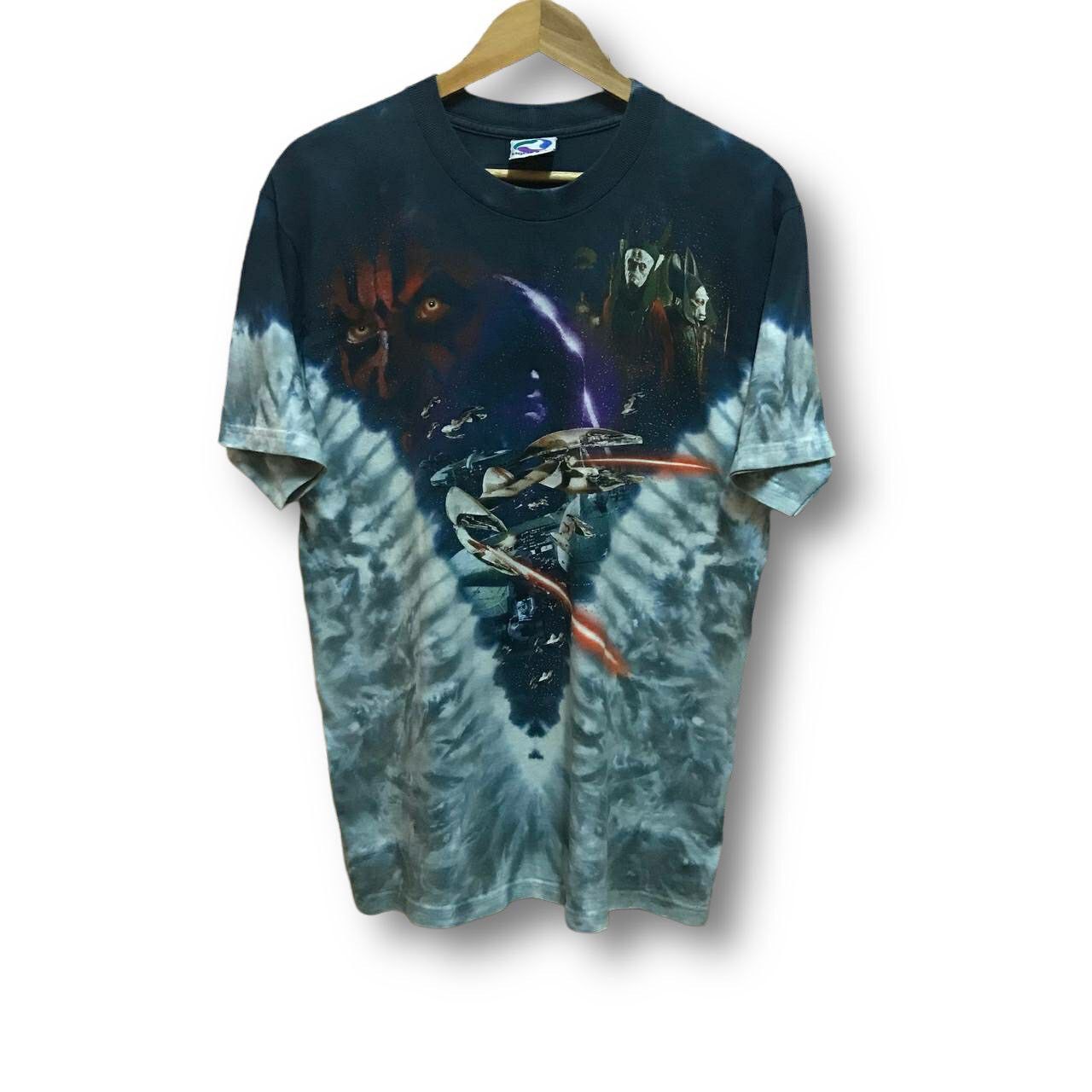 Liquid Blue Vintage Star Wars Episode 1 The Phantom Menace Tie Dye Shirt Size US M / EU 48-50 / 2 - 1 Thumbnail