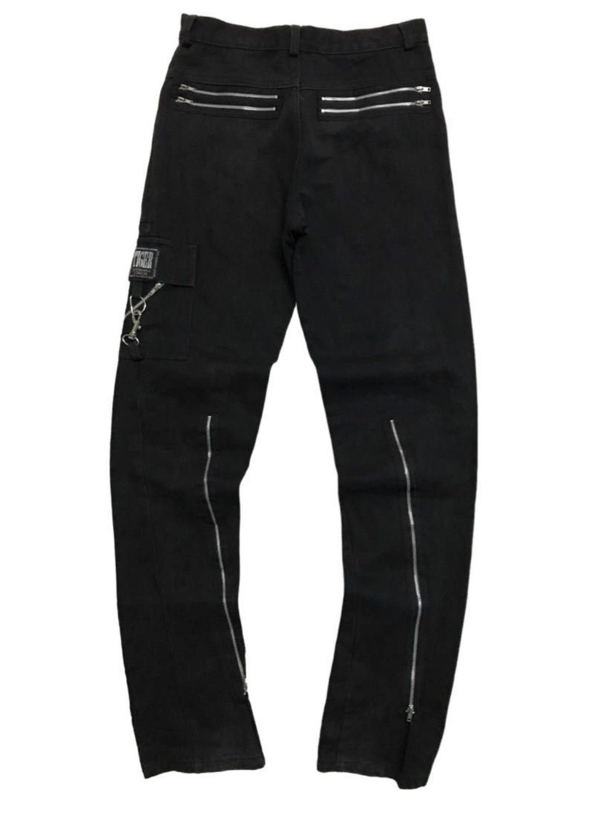 Vintage TIGER ALTERNATIVE LONDON MULTIZIPPER PUNK JEANS Size US 31 - 4 Thumbnail