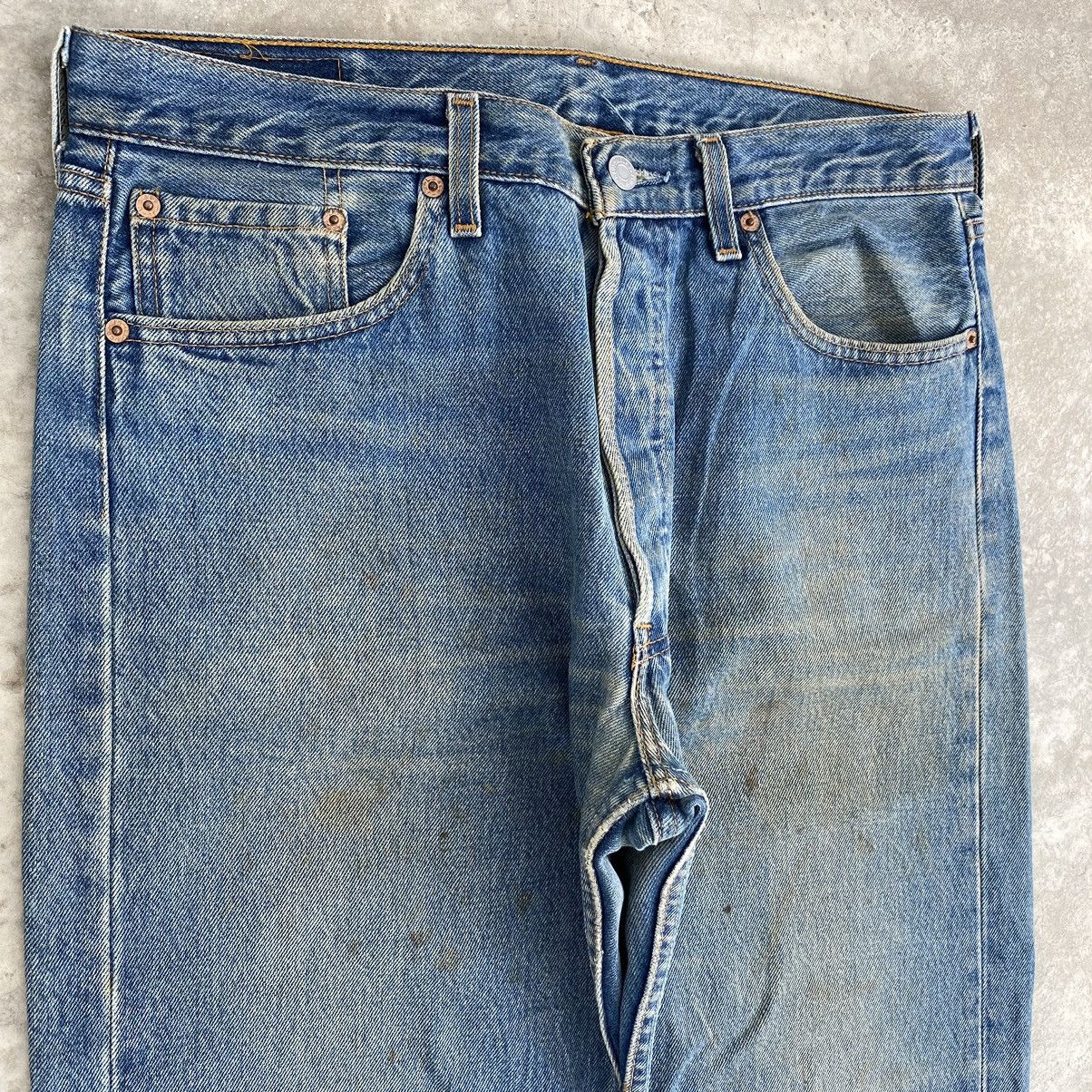 Levi's × Vintage Size 34x30 Vintage 90’s Levis 501 Faded Dirty Jeans Size US 34 / EU 50 - 8 Thumbnail