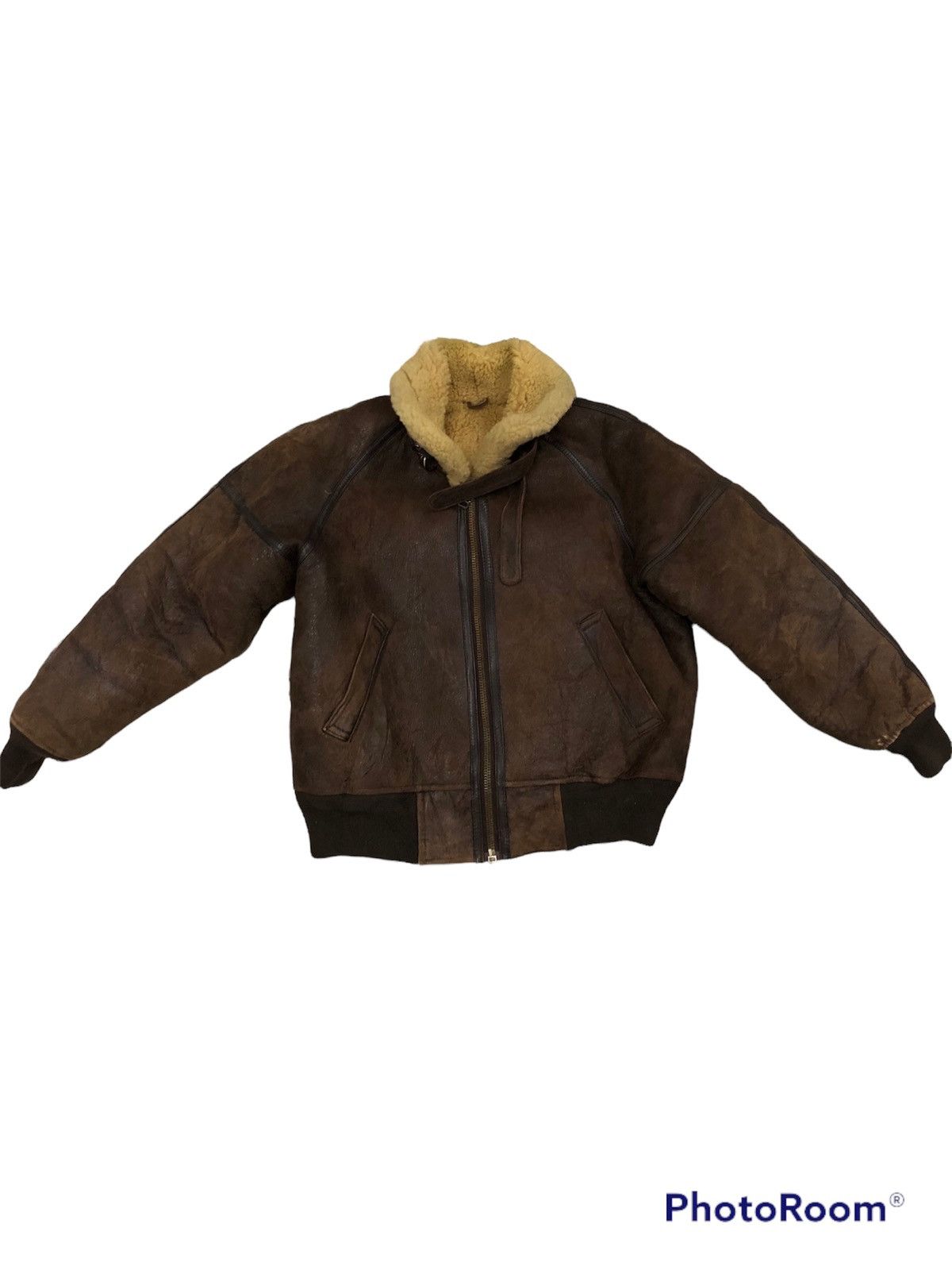 Handmade B-3 leather jacket by loyd & haig traditional luxury brand Size US L / EU 52-54 / 3 - 3 Thumbnail
