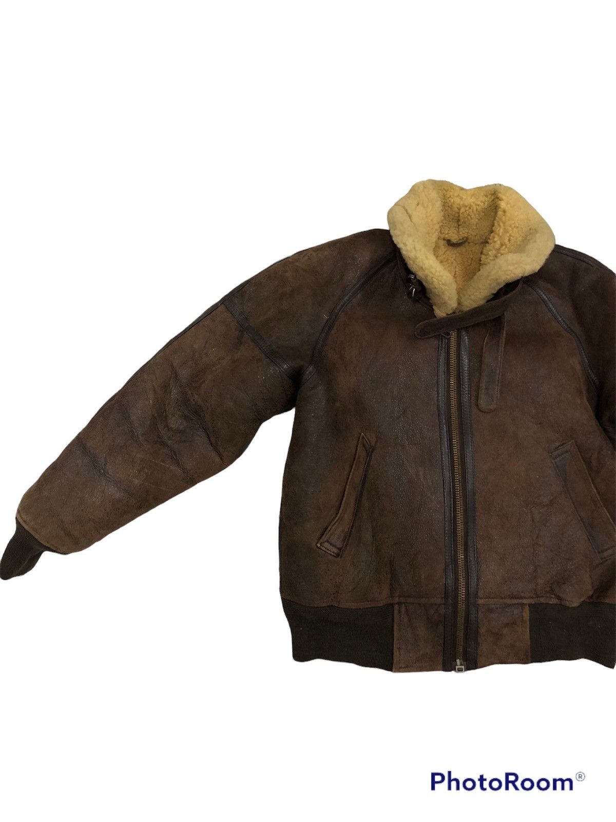 Handmade B-3 leather jacket by loyd & haig traditional luxury brand Size US L / EU 52-54 / 3 - 6 Thumbnail