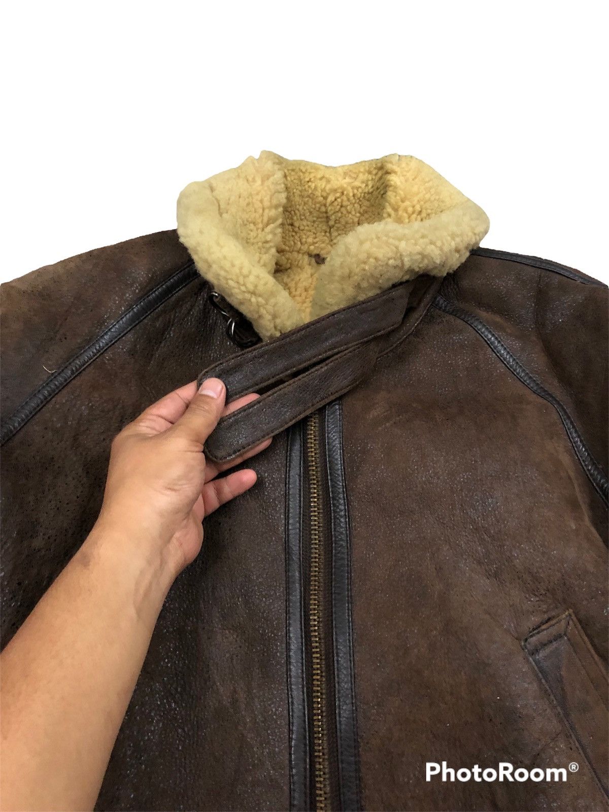 Handmade B-3 leather jacket by loyd & haig traditional luxury brand Size US L / EU 52-54 / 3 - 8 Thumbnail