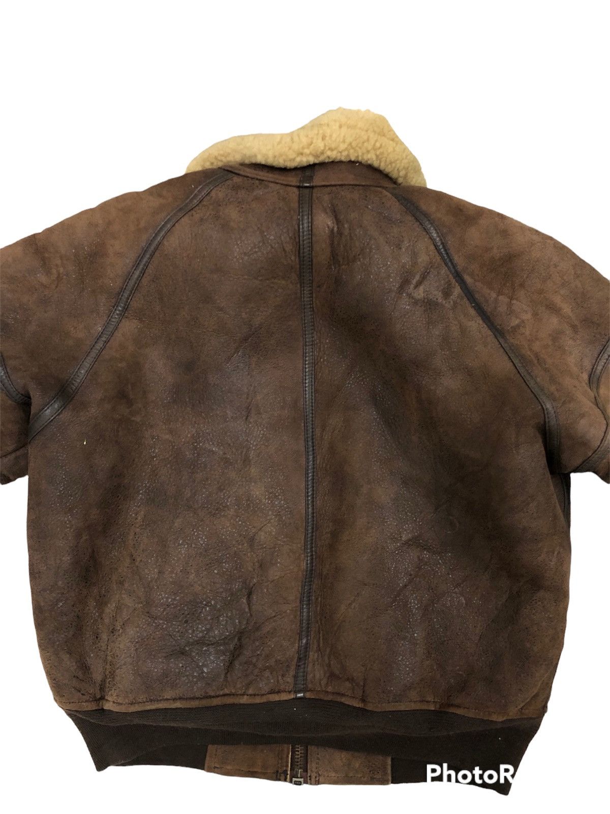 Handmade B-3 leather jacket by loyd & haig traditional luxury brand Size US L / EU 52-54 / 3 - 11 Thumbnail