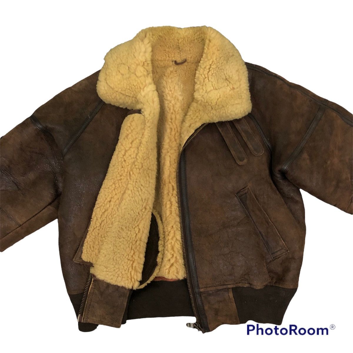 Handmade B-3 leather jacket by loyd & haig traditional luxury brand Size US L / EU 52-54 / 3 - 2 Thumbnail