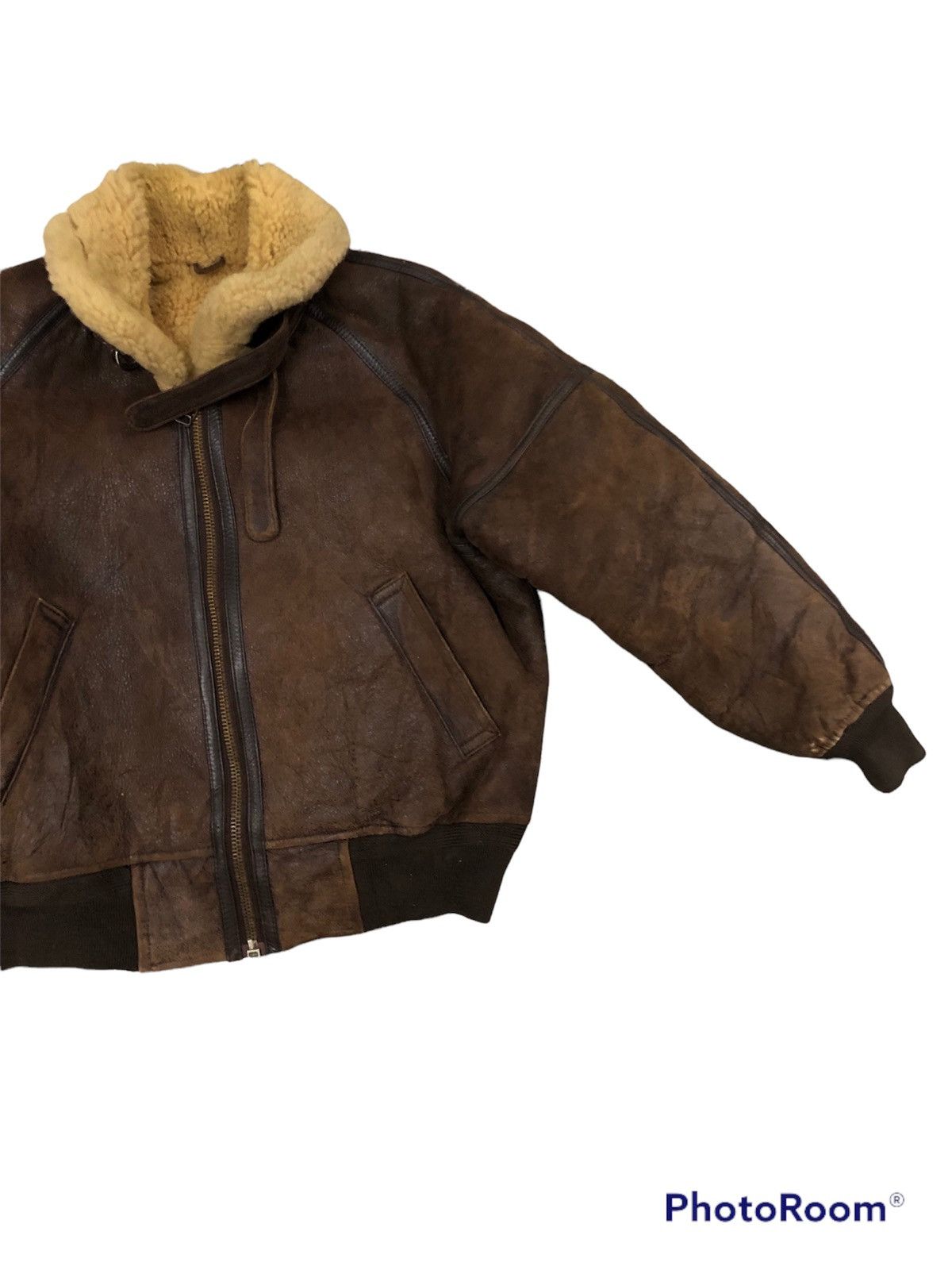 Handmade B-3 leather jacket by loyd & haig traditional luxury brand Size US L / EU 52-54 / 3 - 7 Thumbnail