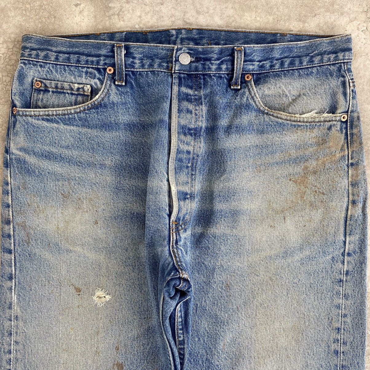 Levi's Vintage 90’s Levis 501xx Stonewashed Blue Denim Jeans Size US 37 - 9 Thumbnail