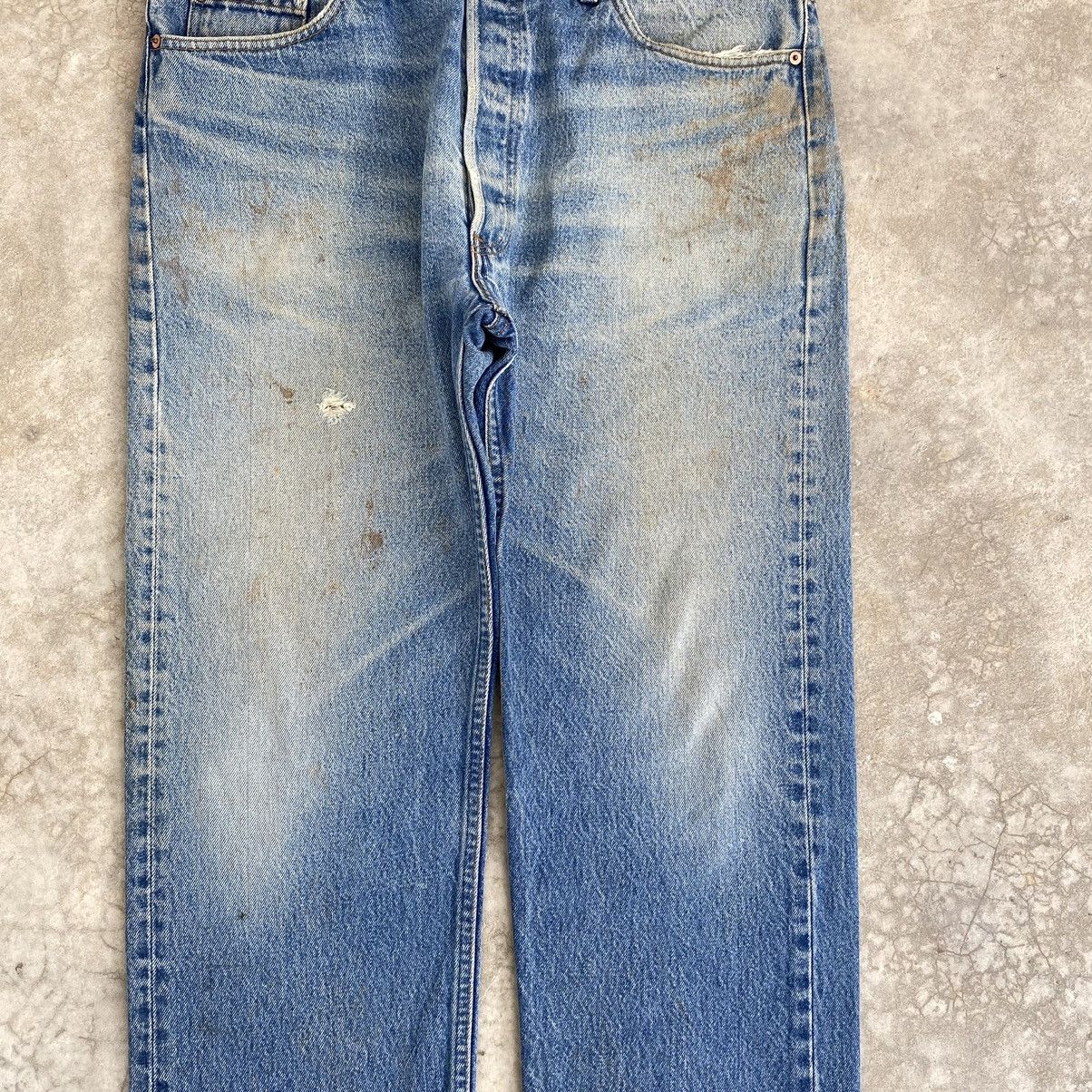 Levi's Vintage 90’s Levis 501xx Stonewashed Blue Denim Jeans Size US 37 - 4 Thumbnail