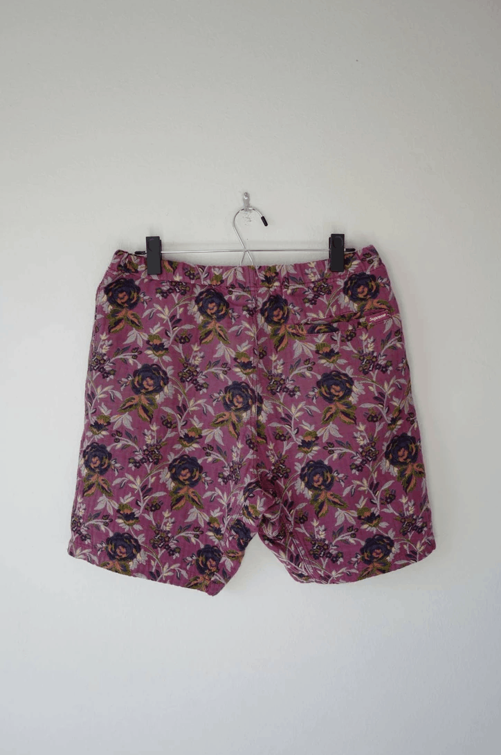 image of S/s 2015 Supreme Jacquard Floral Shorts in Purple, Men's (Size 30)