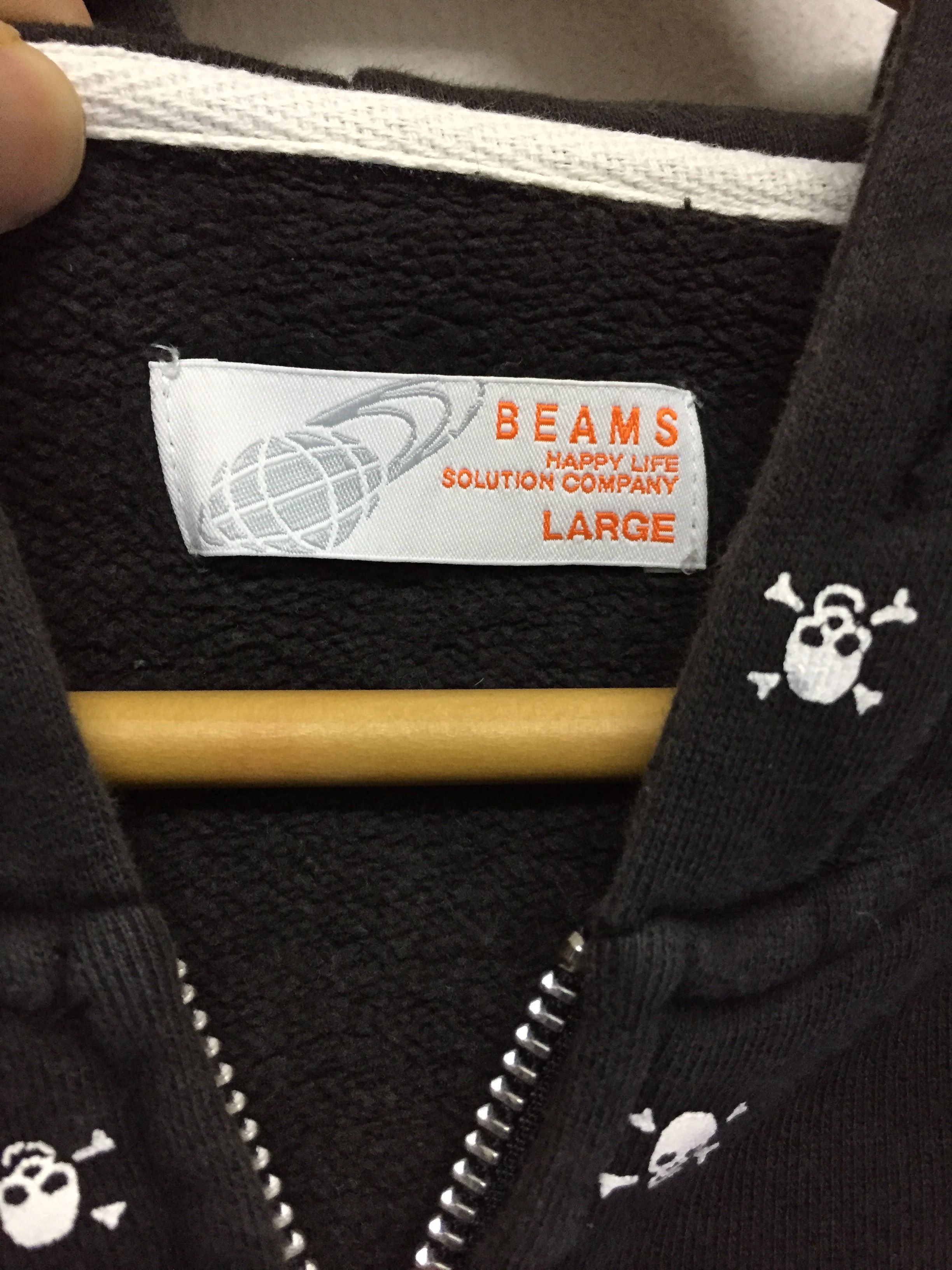 Beams Plus Beams skull print zipper hoodie Size US M / EU 48-50 / 2 - 10 Thumbnail