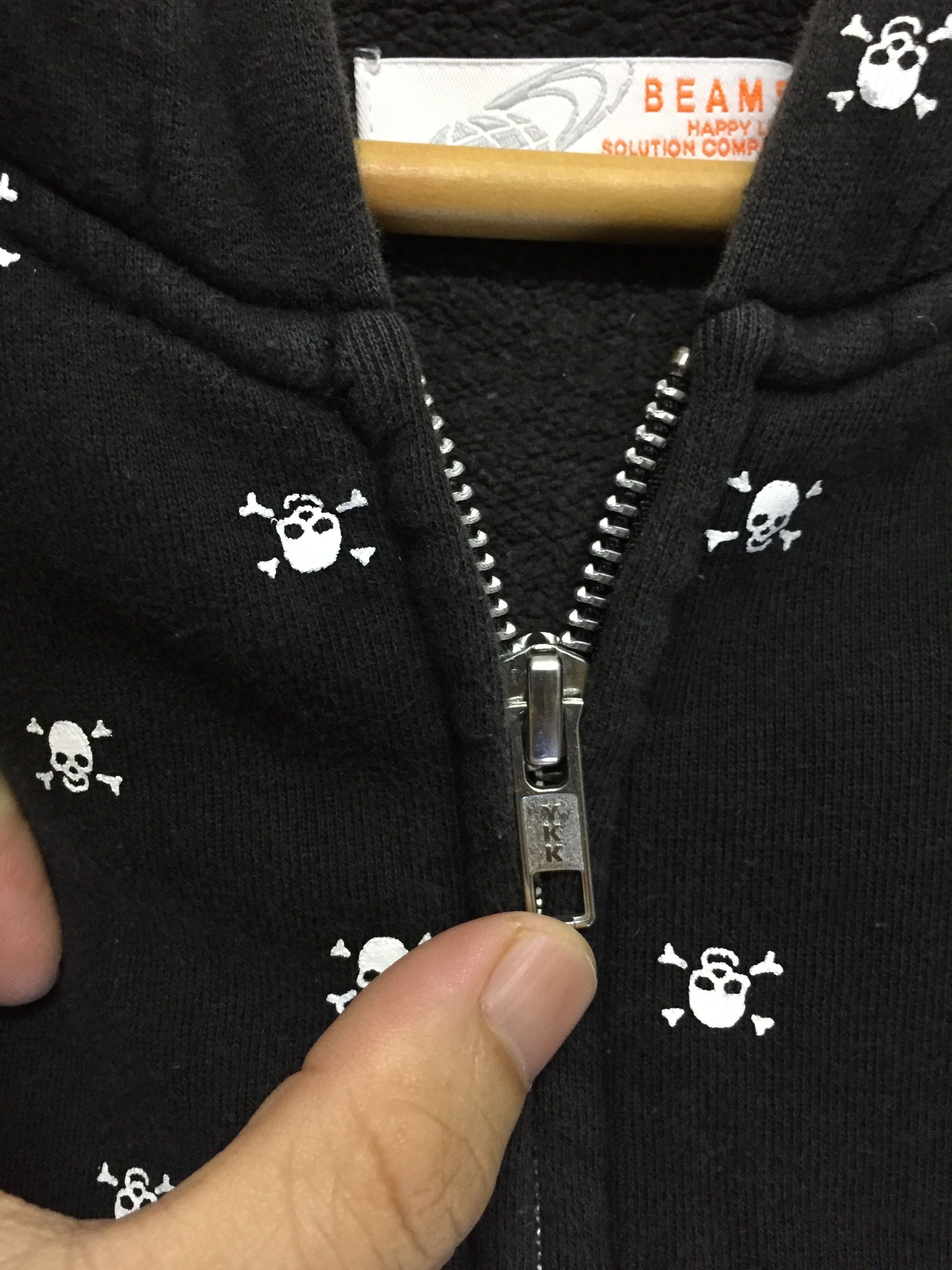 Beams Plus Beams skull print zipper hoodie Size US M / EU 48-50 / 2 - 7 Thumbnail