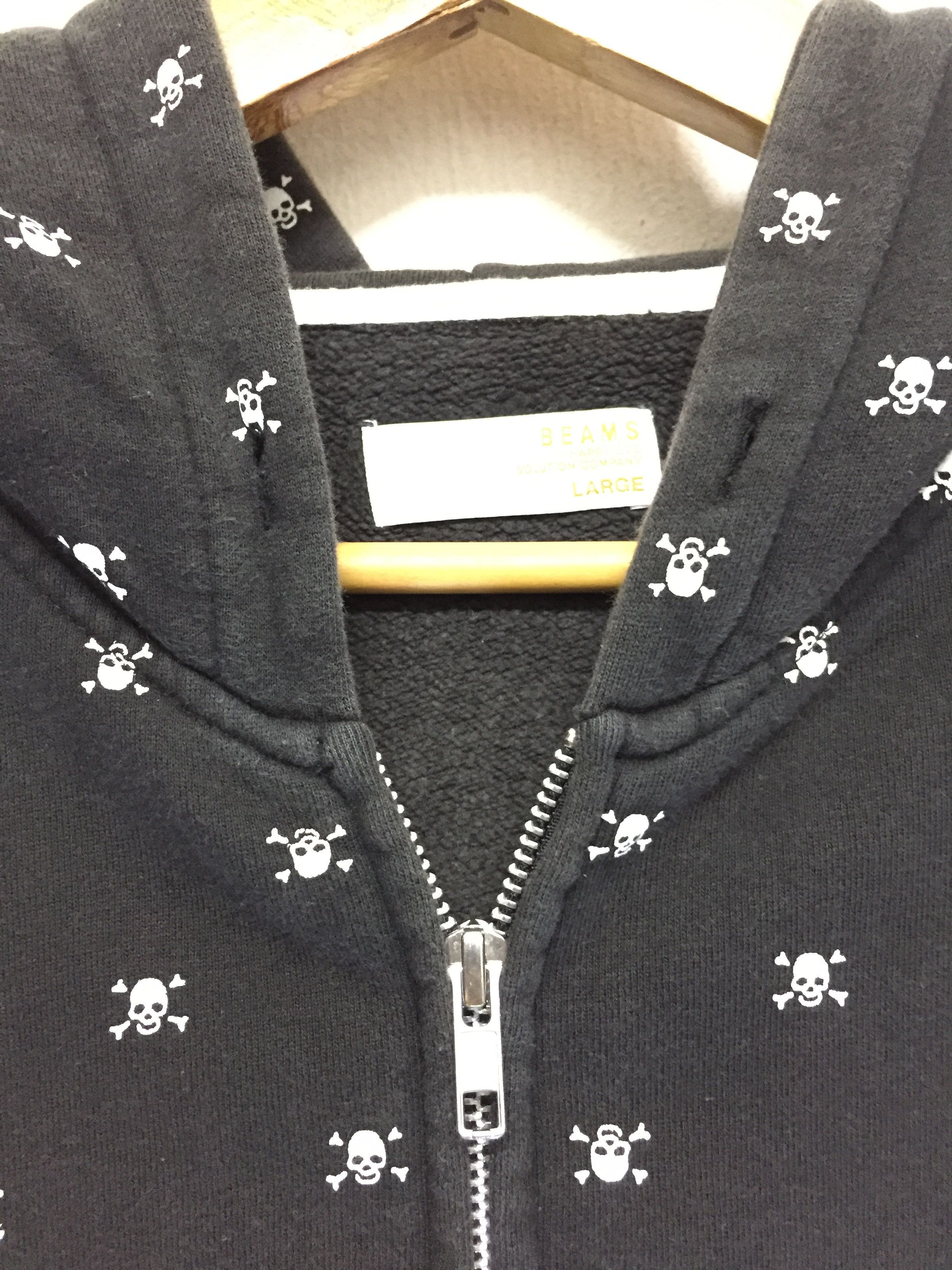 Beams Plus Beams skull print zipper hoodie Size US M / EU 48-50 / 2 - 8 Thumbnail