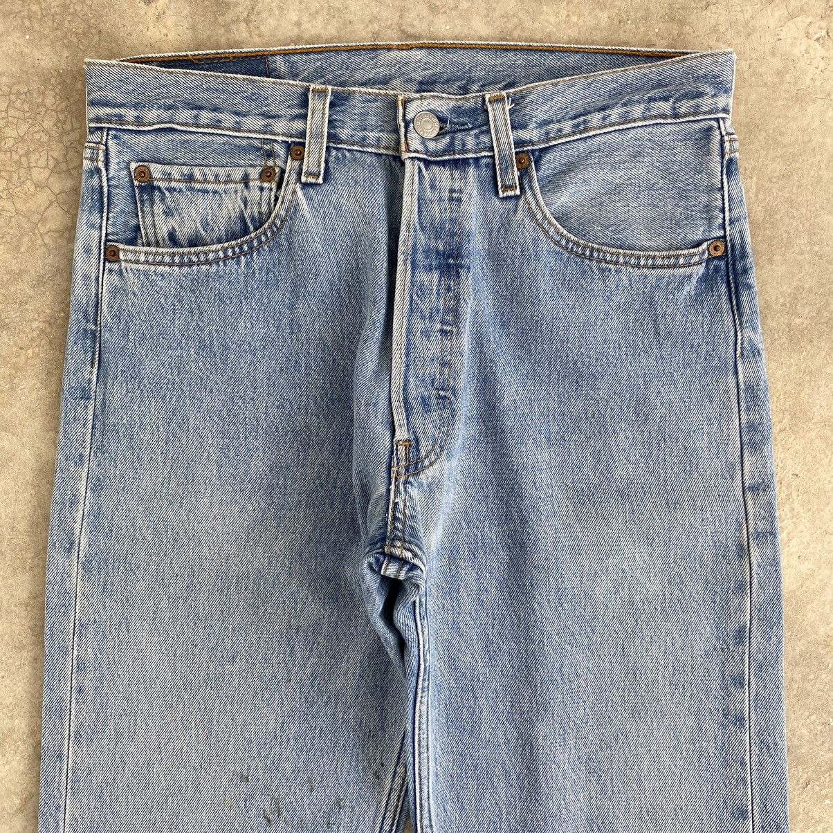 Levi's Size 31x29.5 Vintage 2001 Levis 501 Pale Blue Jeans Size US 31 - 8 Thumbnail
