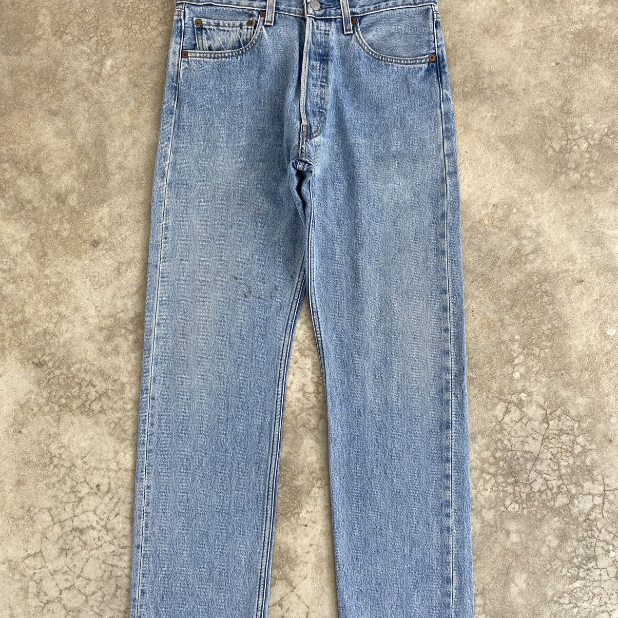Levi's Size 31x29.5 Vintage 2001 Levis 501 Pale Blue Jeans Size US 31 - 2 Thumbnail