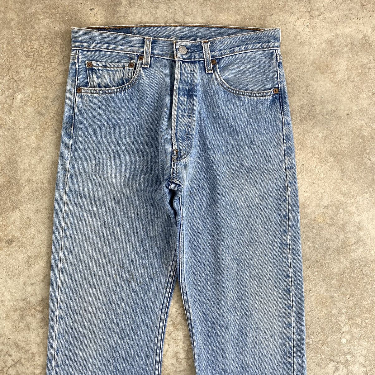 Levi's Size 31x29.5 Vintage 2001 Levis 501 Pale Blue Jeans Size US 31 - 3 Thumbnail