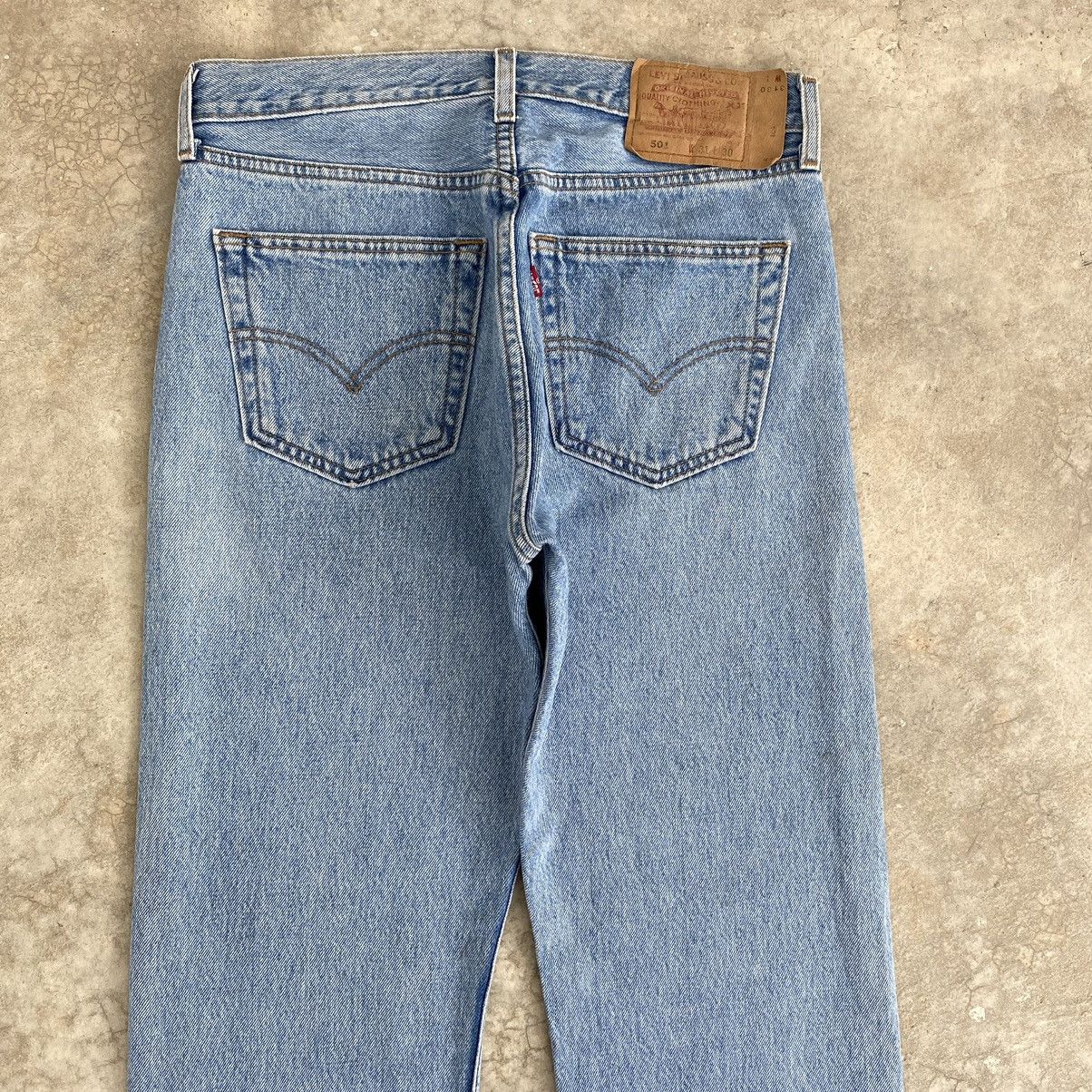 Levi's Size 31x29.5 Vintage 2001 Levis 501 Pale Blue Jeans Size US 31 - 15 Thumbnail
