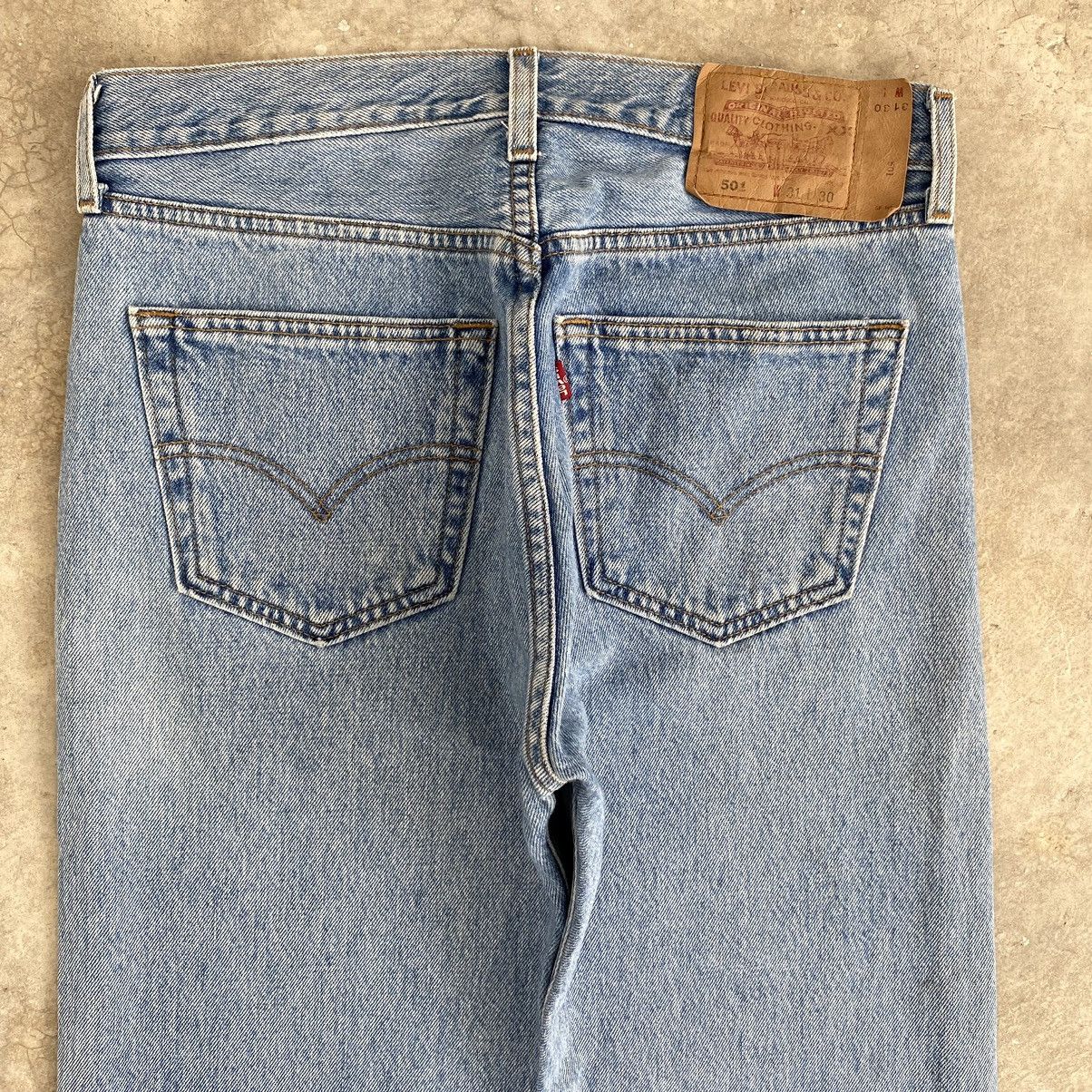 Levi's Size 31x29.5 Vintage 2001 Levis 501 Pale Blue Jeans Size US 31 - 18 Thumbnail