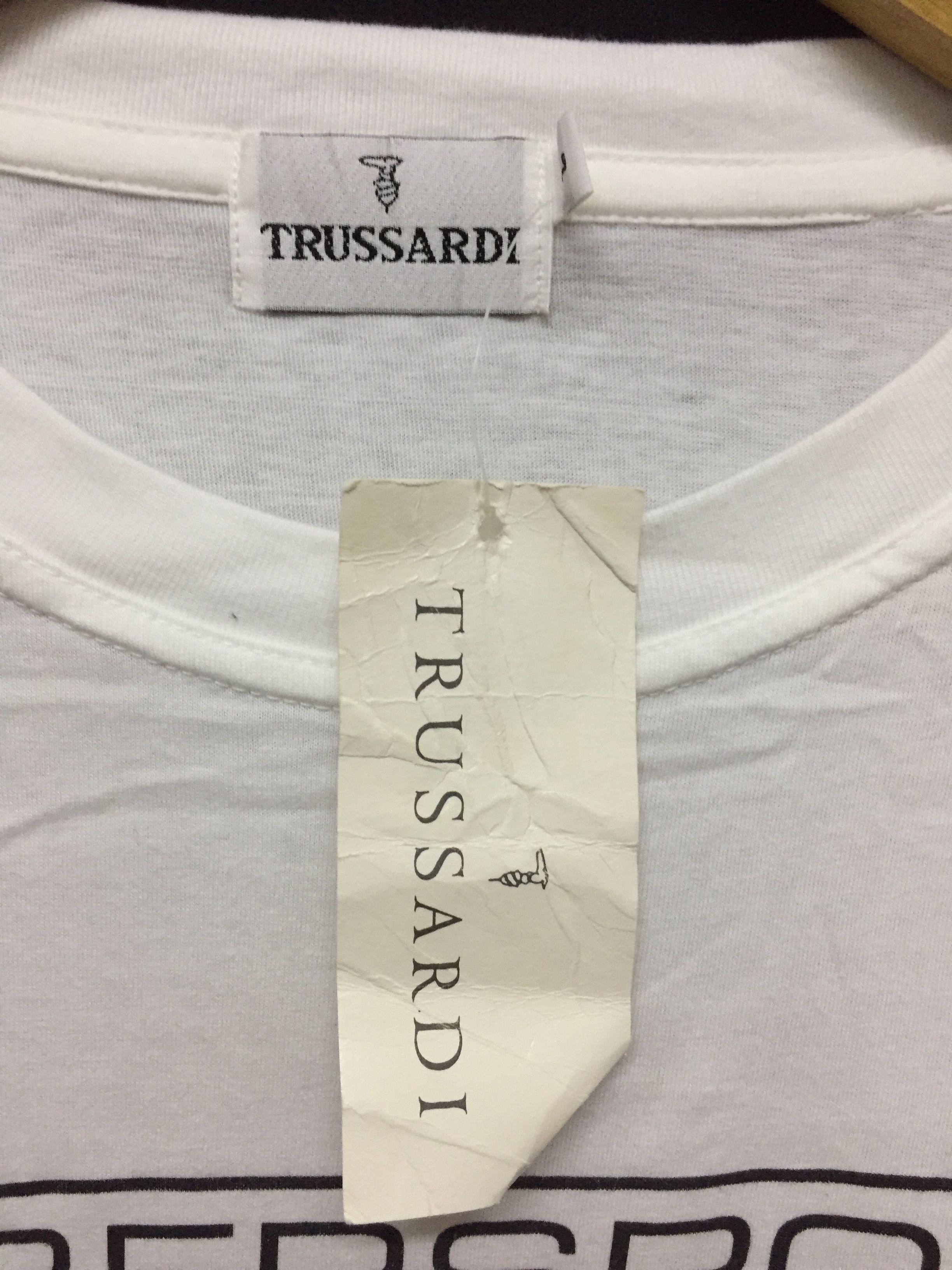 Trussardi × Vintage 90's TRUSSARDI Cybersport painting tee bicycle Size US L / EU 52-54 / 3 - 8 Thumbnail