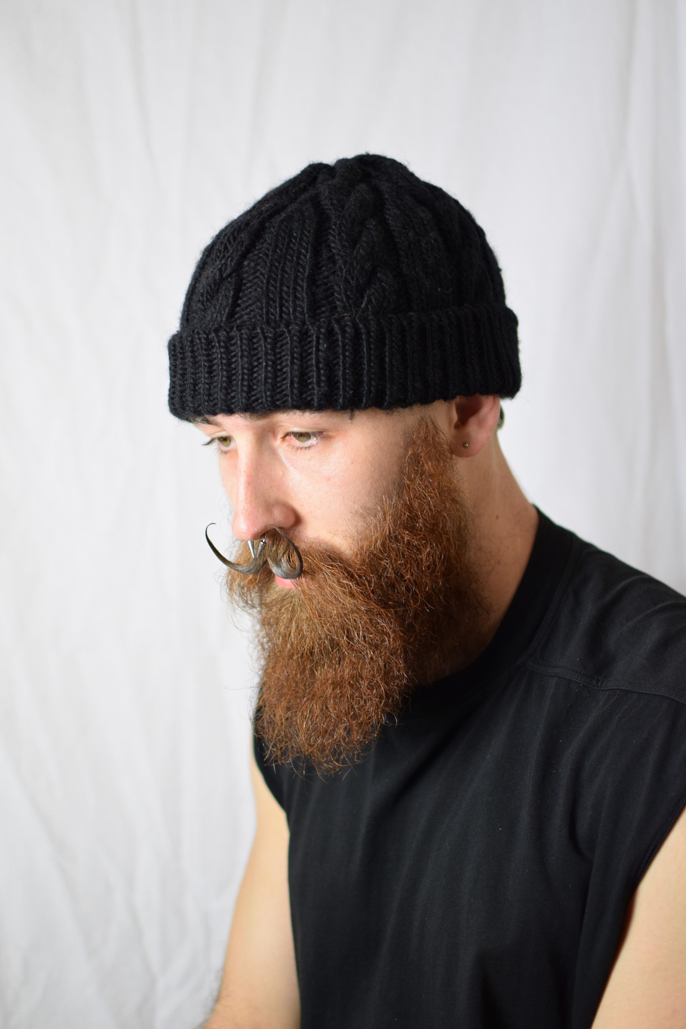 image of Yohji Yamamoto YYPH Knit Cap in Black, Men's