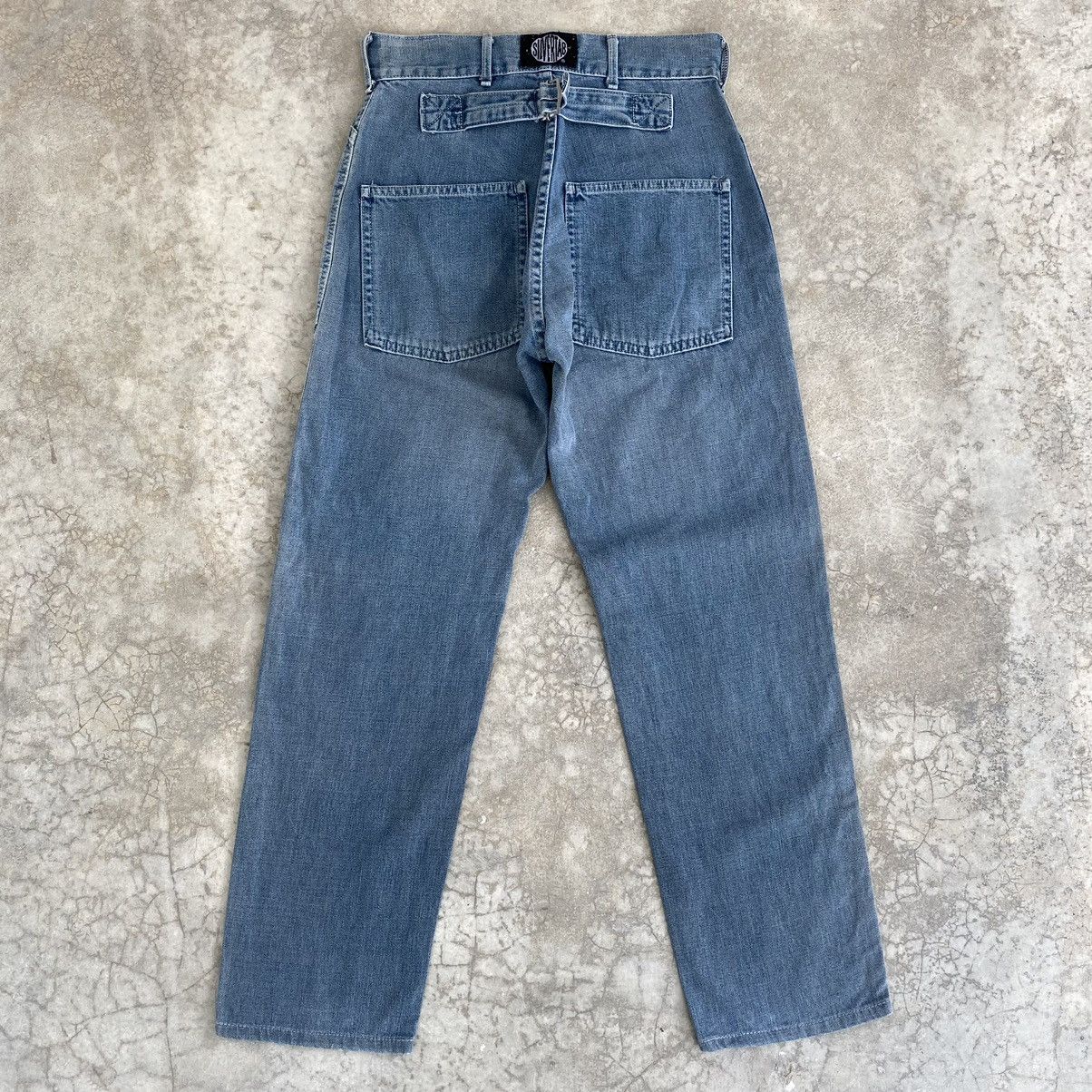 Levi's VTG 1996 Levis Silvertab Cinch Back Loose Jeans Size US 28 / EU 44 - 3 Thumbnail